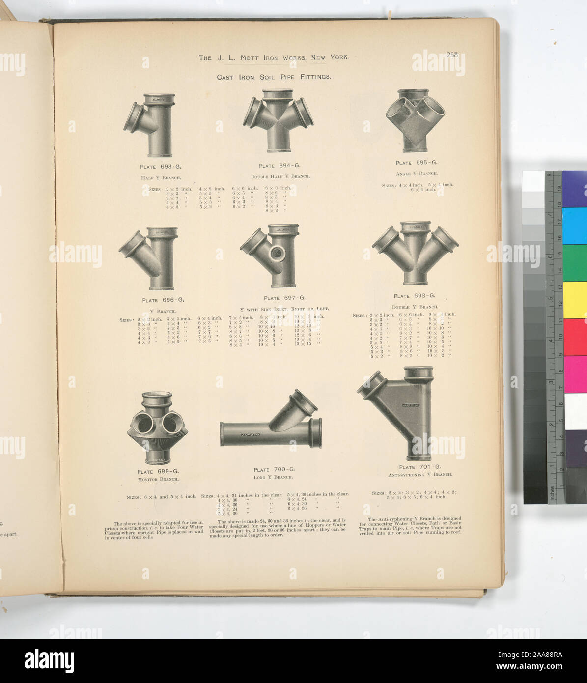 Cast Iron Soil Pipe Fittings.; Cast Iron Soil Pipe Fittings Stock Photo