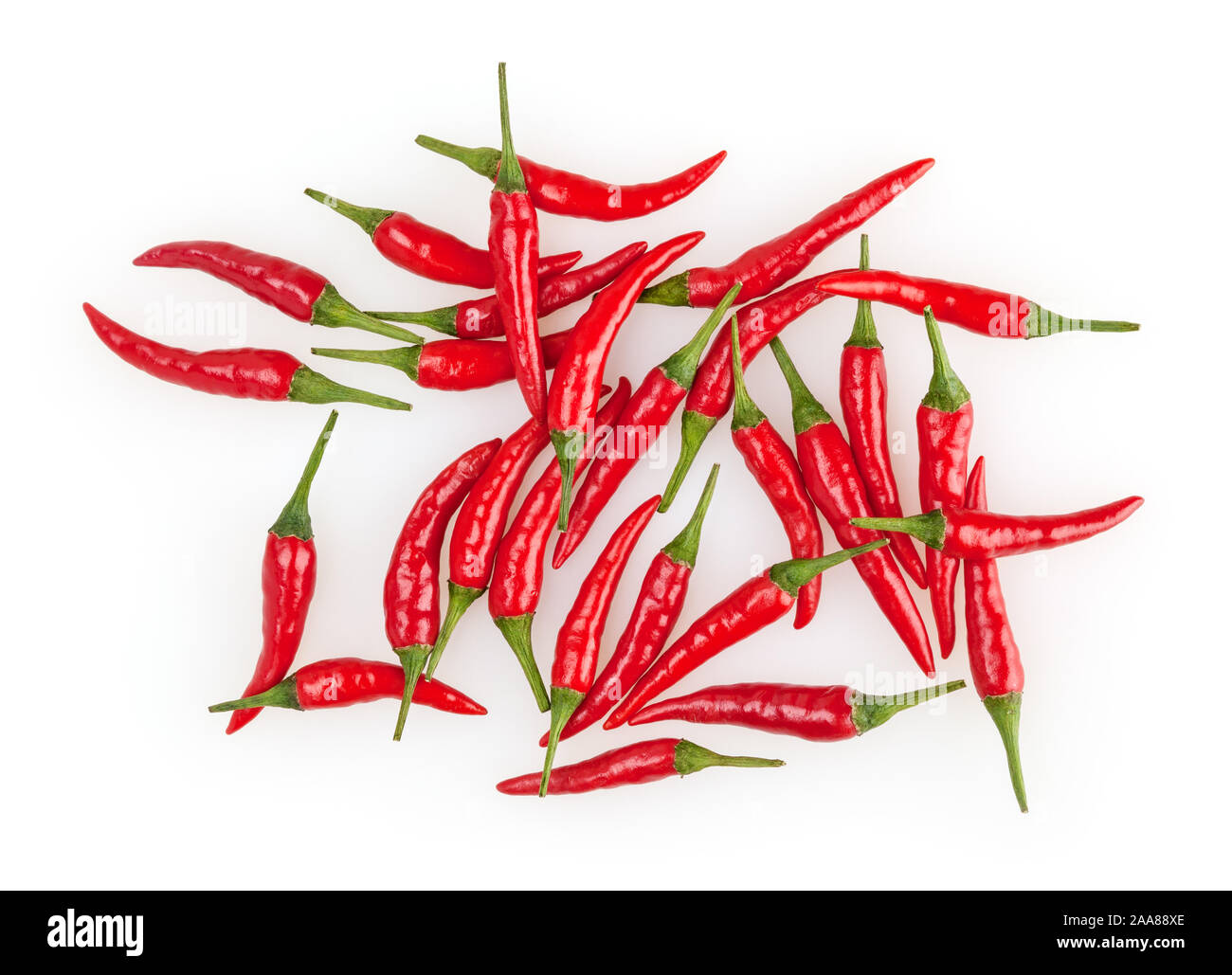 Red chili peppers isolated on white background Stock Photo - Alamy