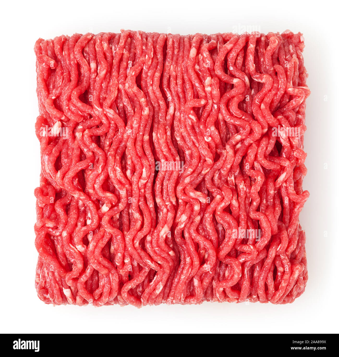 Fresh raw beef minced meat isolated on white background Stock Photo