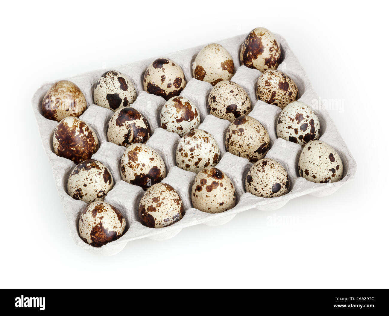 Quail eggs isolated on white background with clipping path Stock Photo