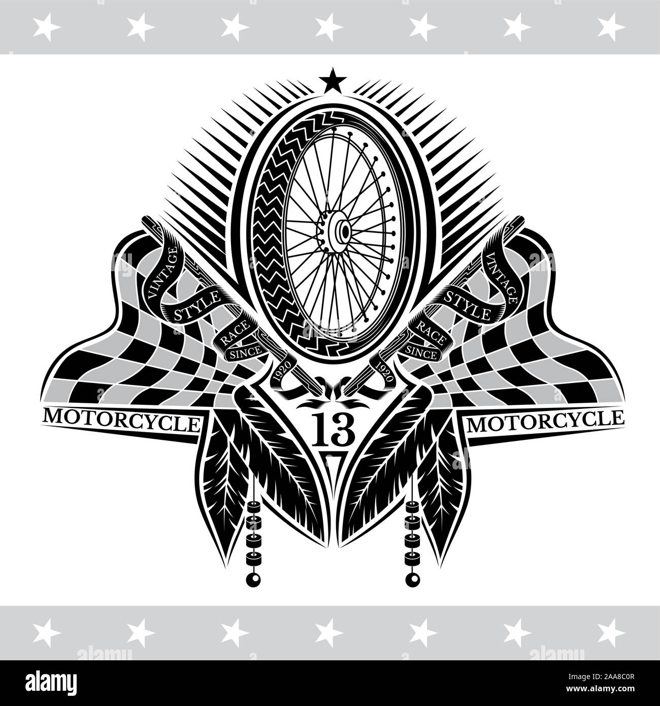 Wheel in the middle of race flags Stock Vector Image & Art Alamy