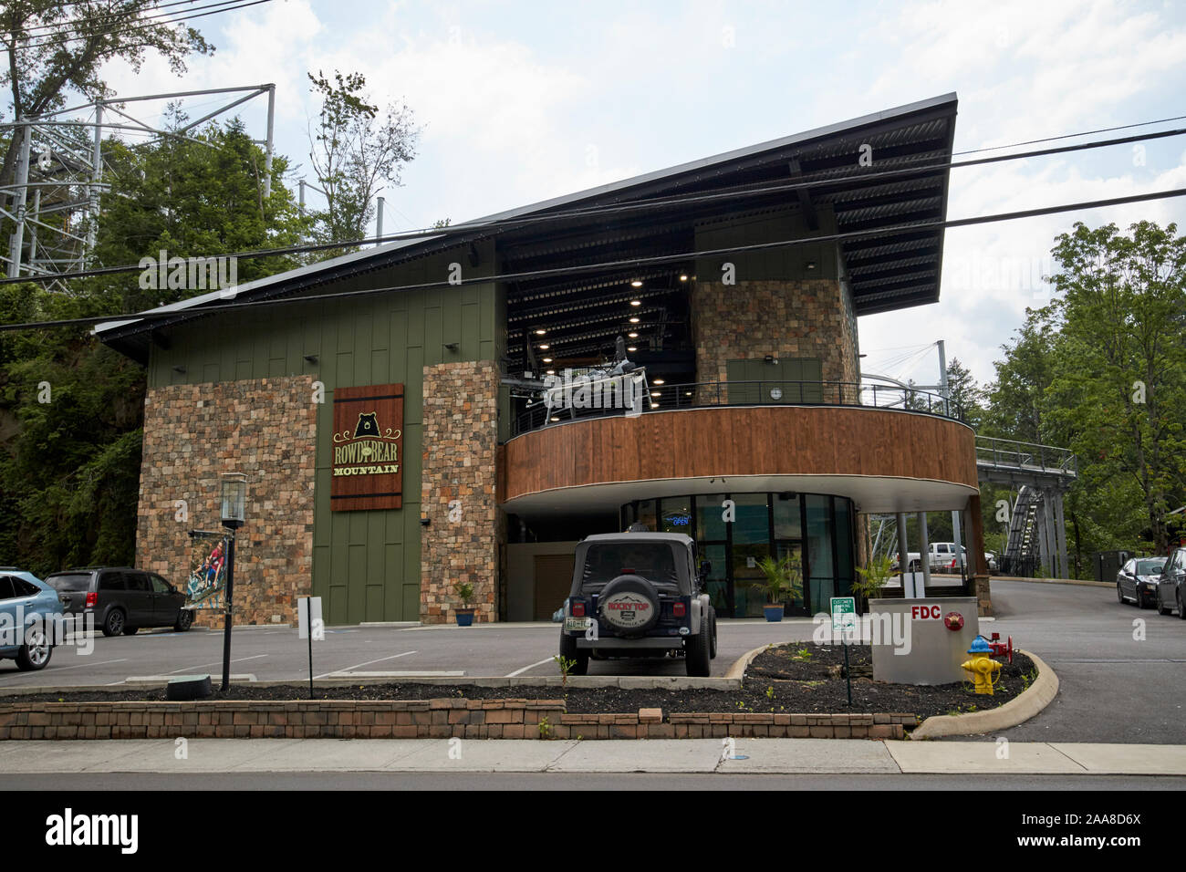 rowdy bear mountain attraction Gatlinburg tennessee usa Stock Photo