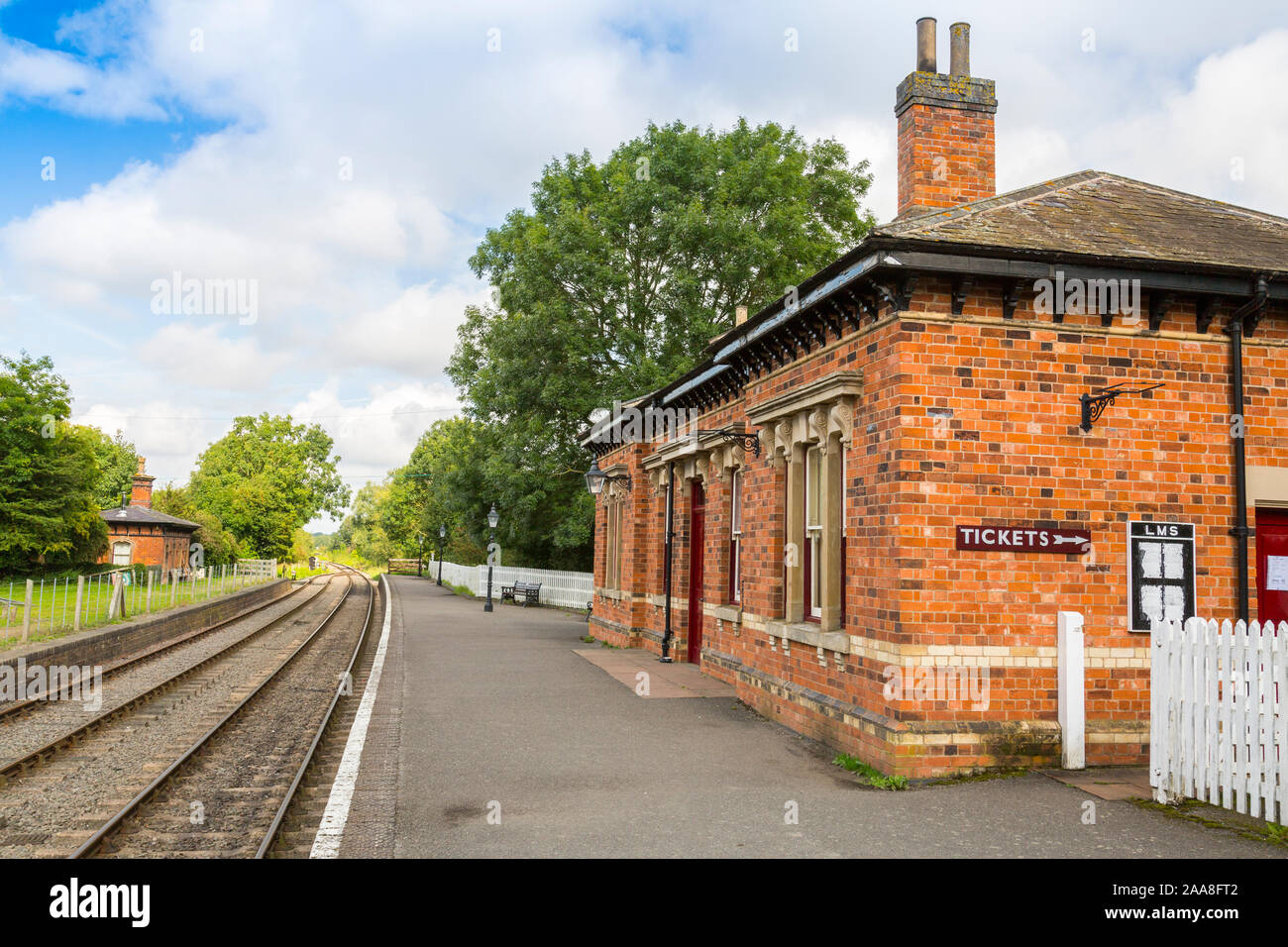 Shenton station on the preserved heritage Battlefield Railway Line Leicestershire, England, UK Stock Photo