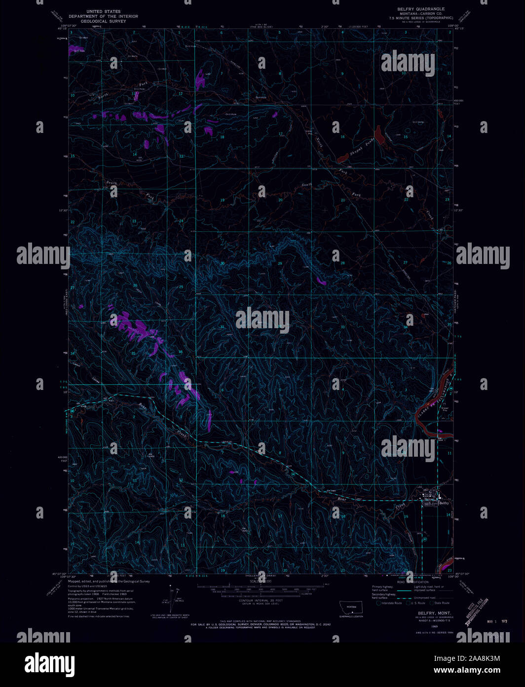 Belfry montana map hires stock photography and images Alamy