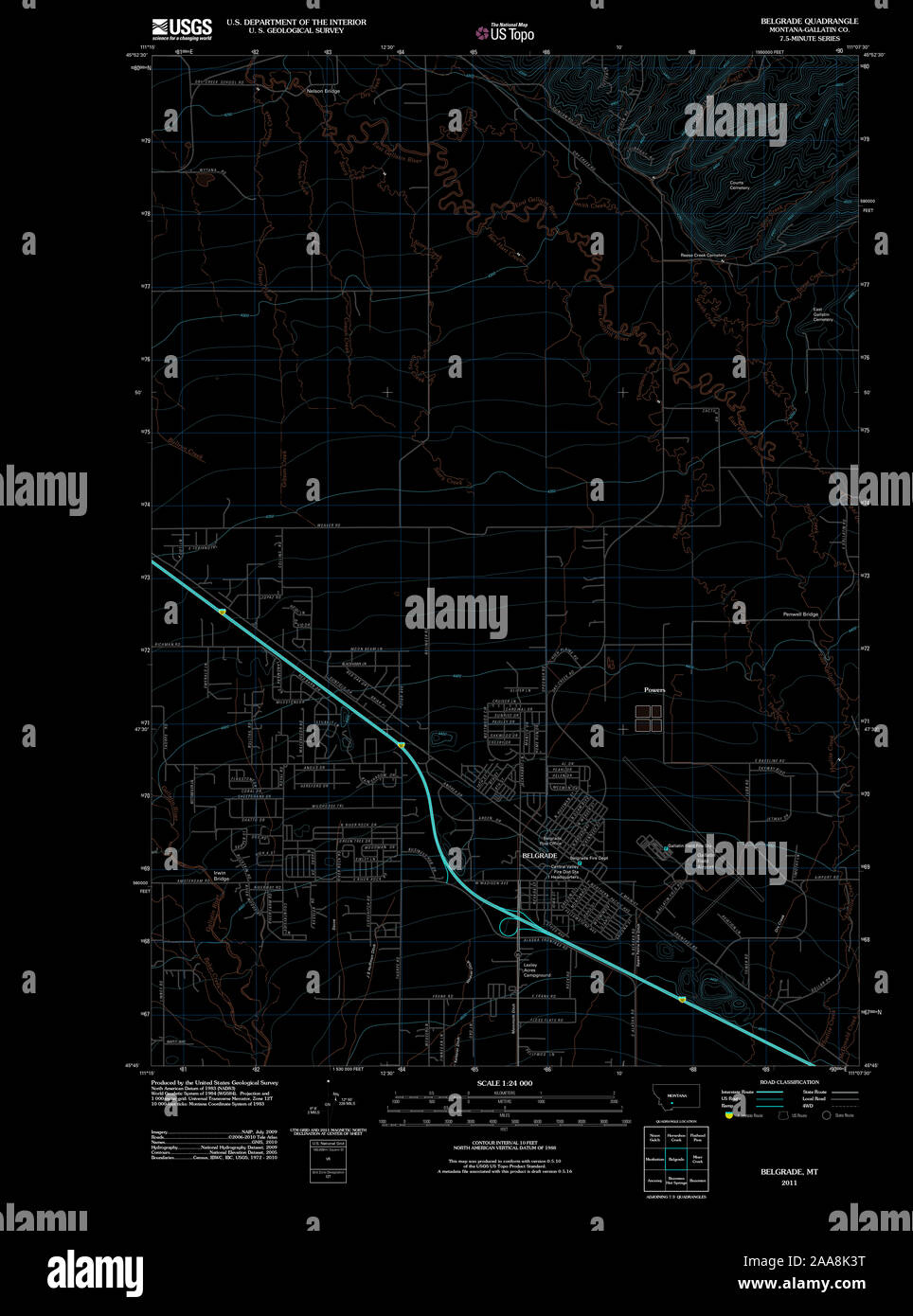 Map of belgrade montana hires stock photography and images Alamy