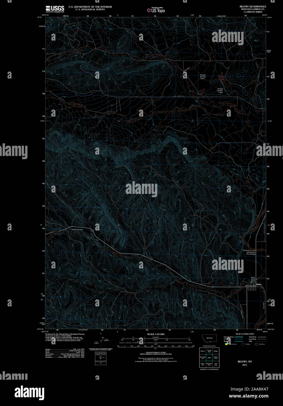 Belfry montana map hires stock photography and images Alamy