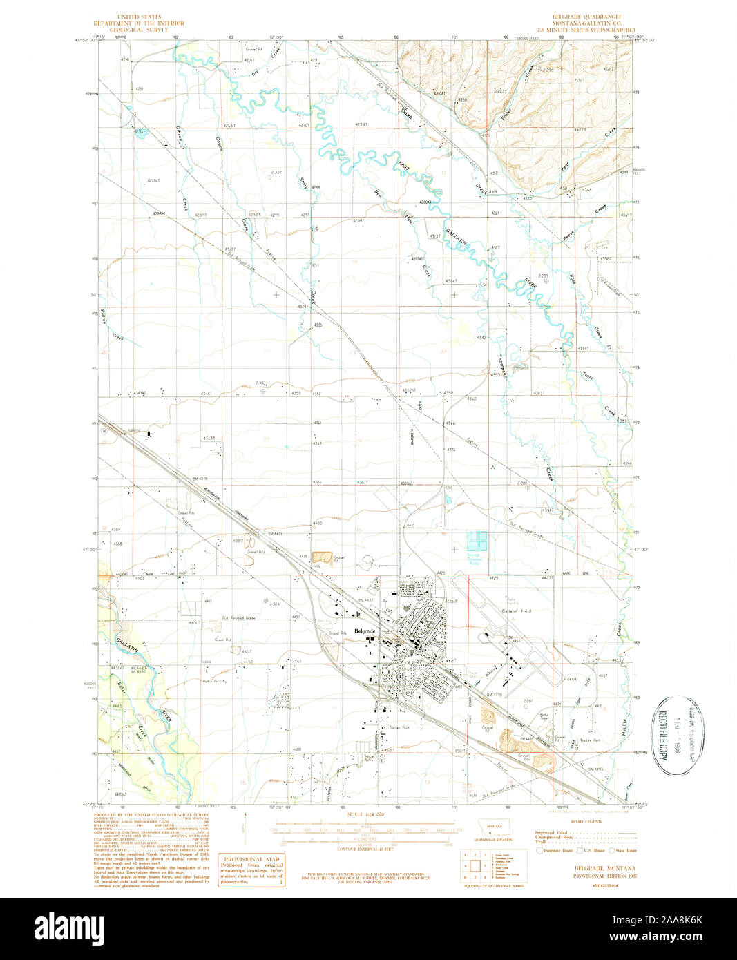 Map of belgrade montana hires stock photography and images Alamy