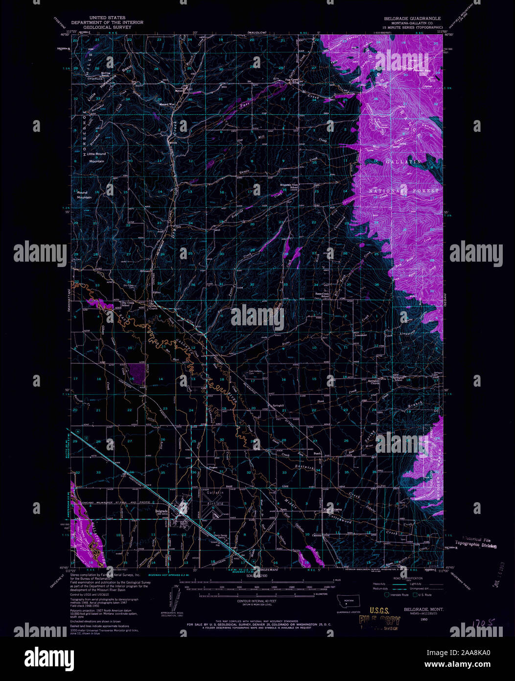Map of belgrade montana hires stock photography and images Alamy