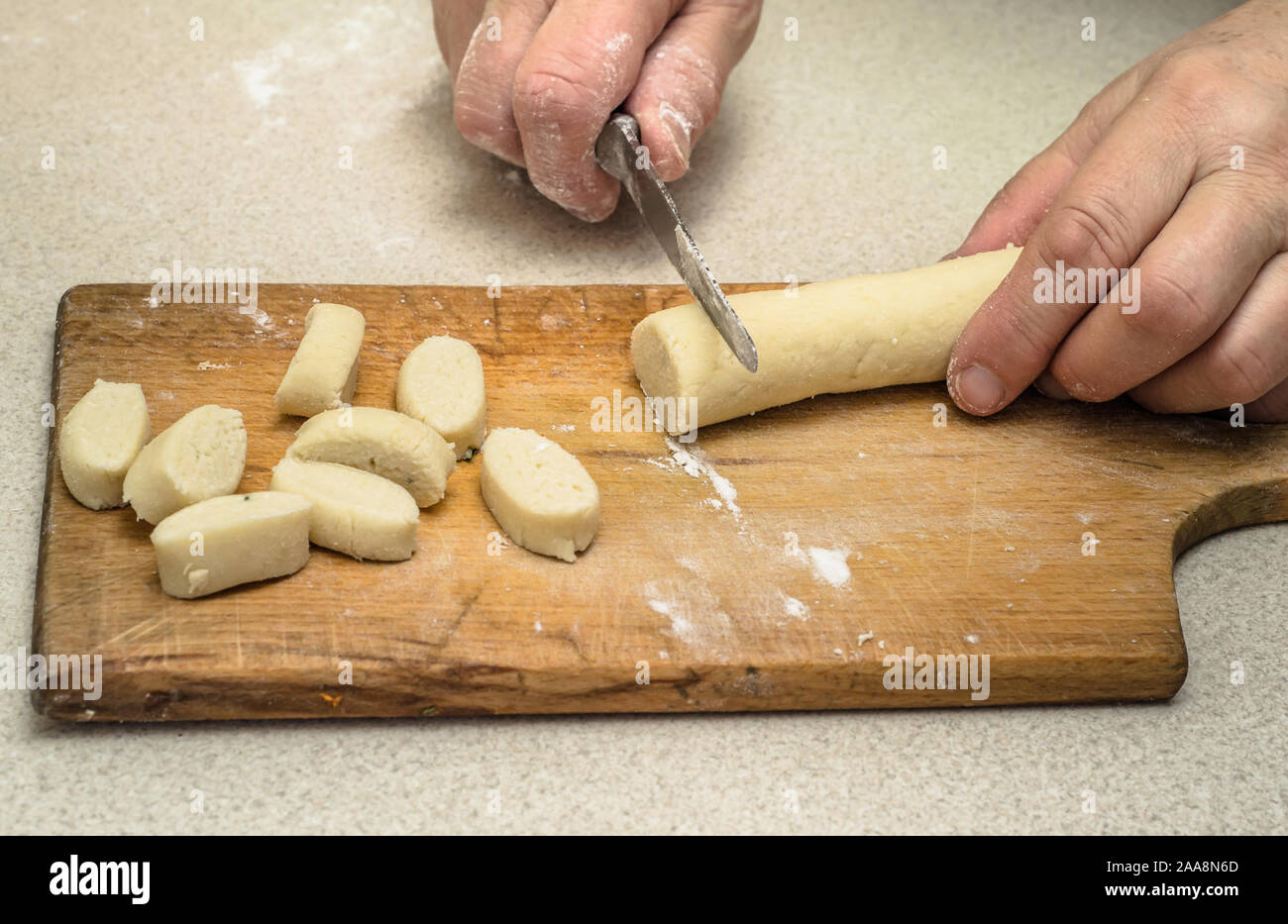 Cutting dough lazy dumplings hi-res stock photography and images - Alamy