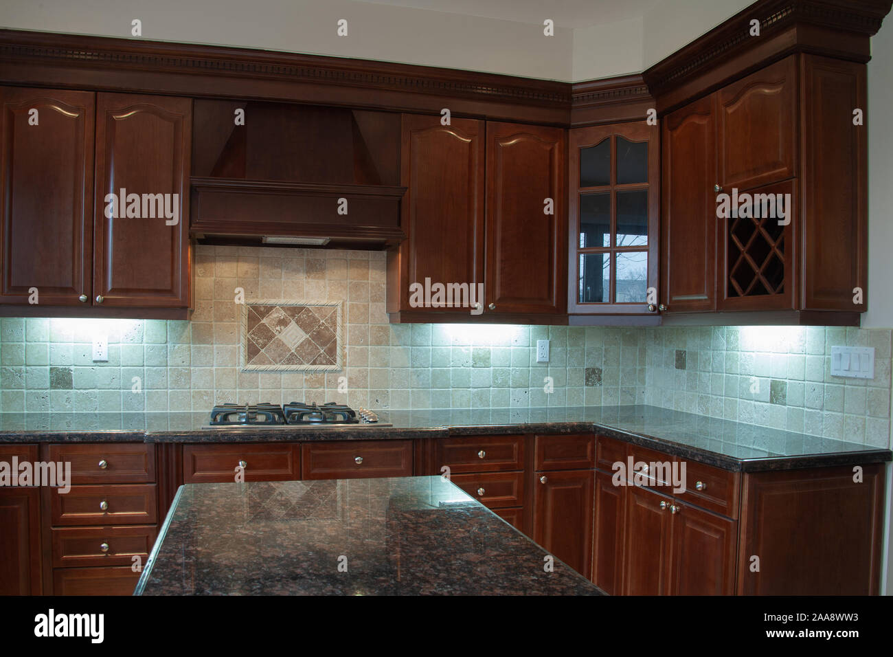 Private house Interior of modern luxury kitchen Stock Photo - Alamy - Luxury Kitchen Private Enclaves