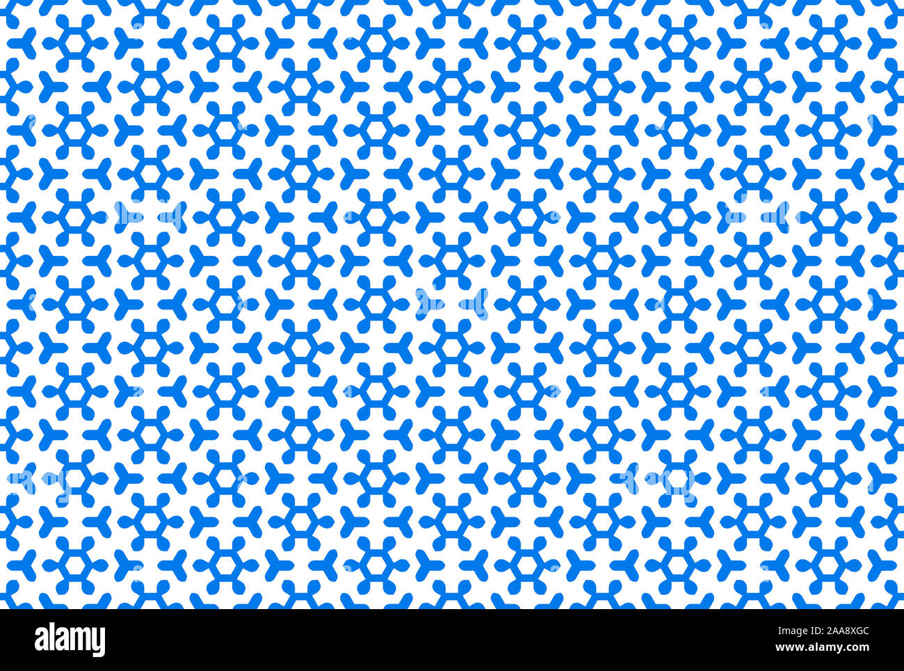 Seamless geometric pattern design illustration. In blue and white ...