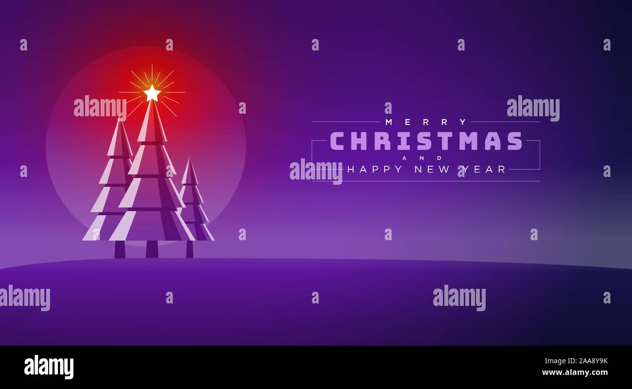 Decorative Christmas and new year greeting card design. Elements are