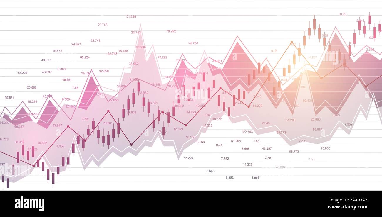 Stock market and exchange. Business Candle stick graph chart of stock market investment trading. Stock market data. Bullish point, Trend of graph. Vec Stock Vector