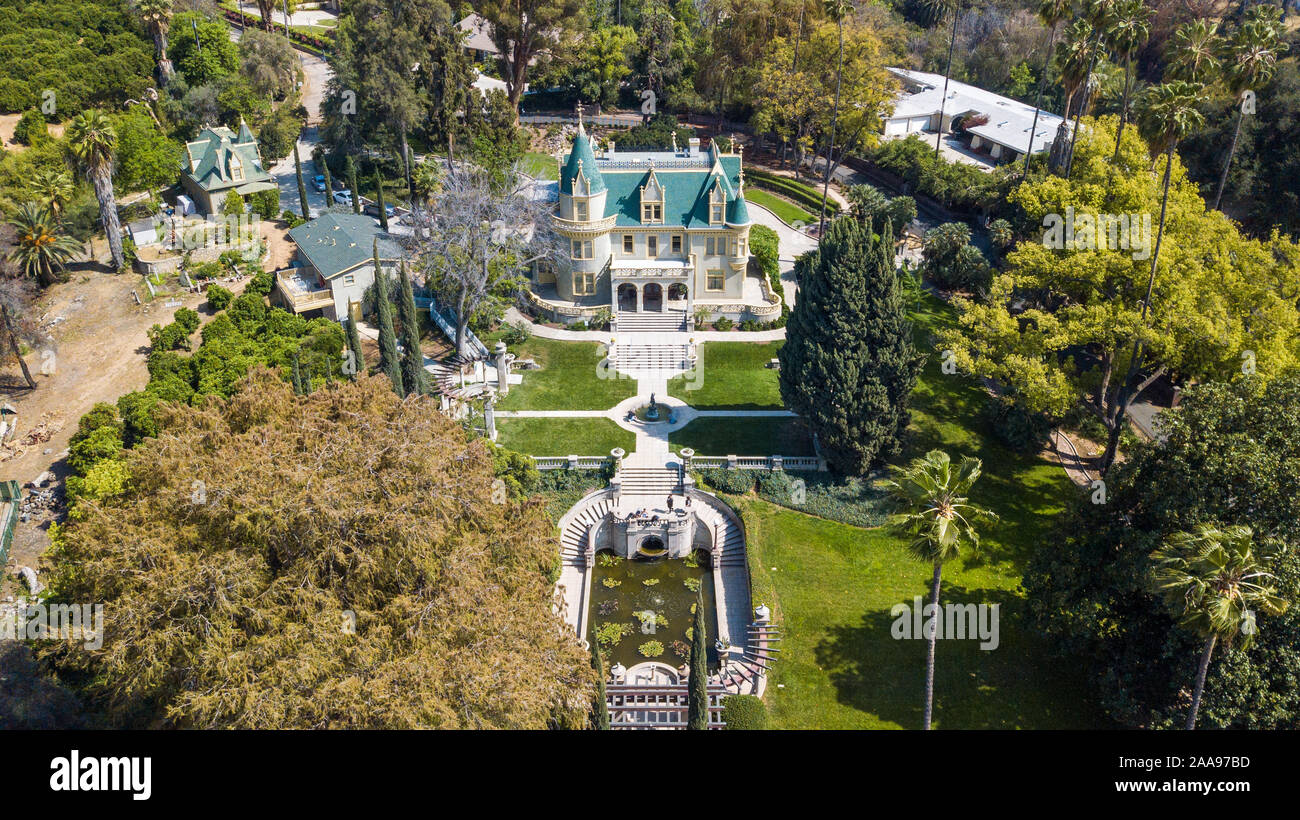 Kimberly Crest House and Gardens, Redlands, CA Stock Photo