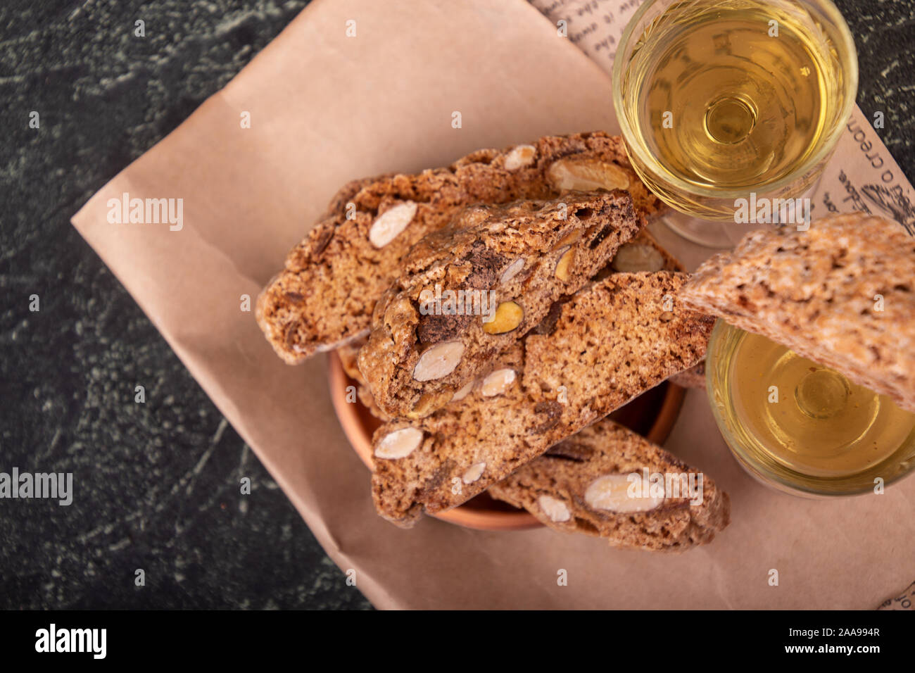 Traditional italian Christmas New Year dry cookies biscuits biscotti ...