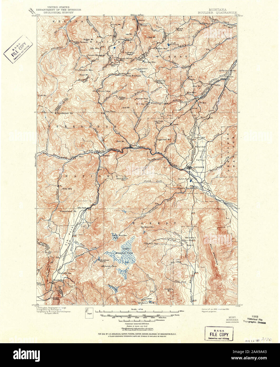 Map of boulder montana hires stock photography and images Alamy