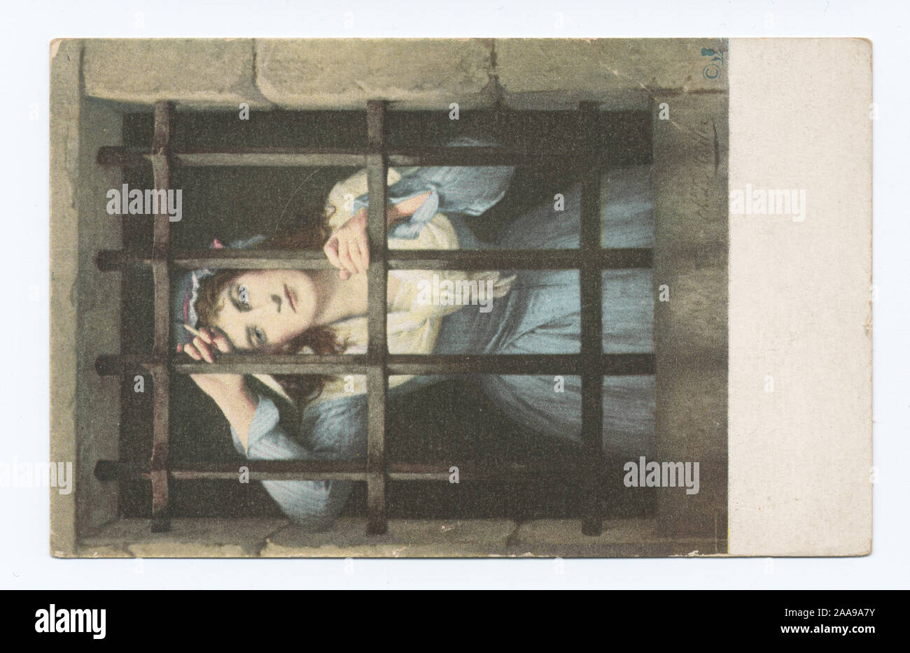 19051915. Known as the 'art reproduction' series.; Charlotte Corday in