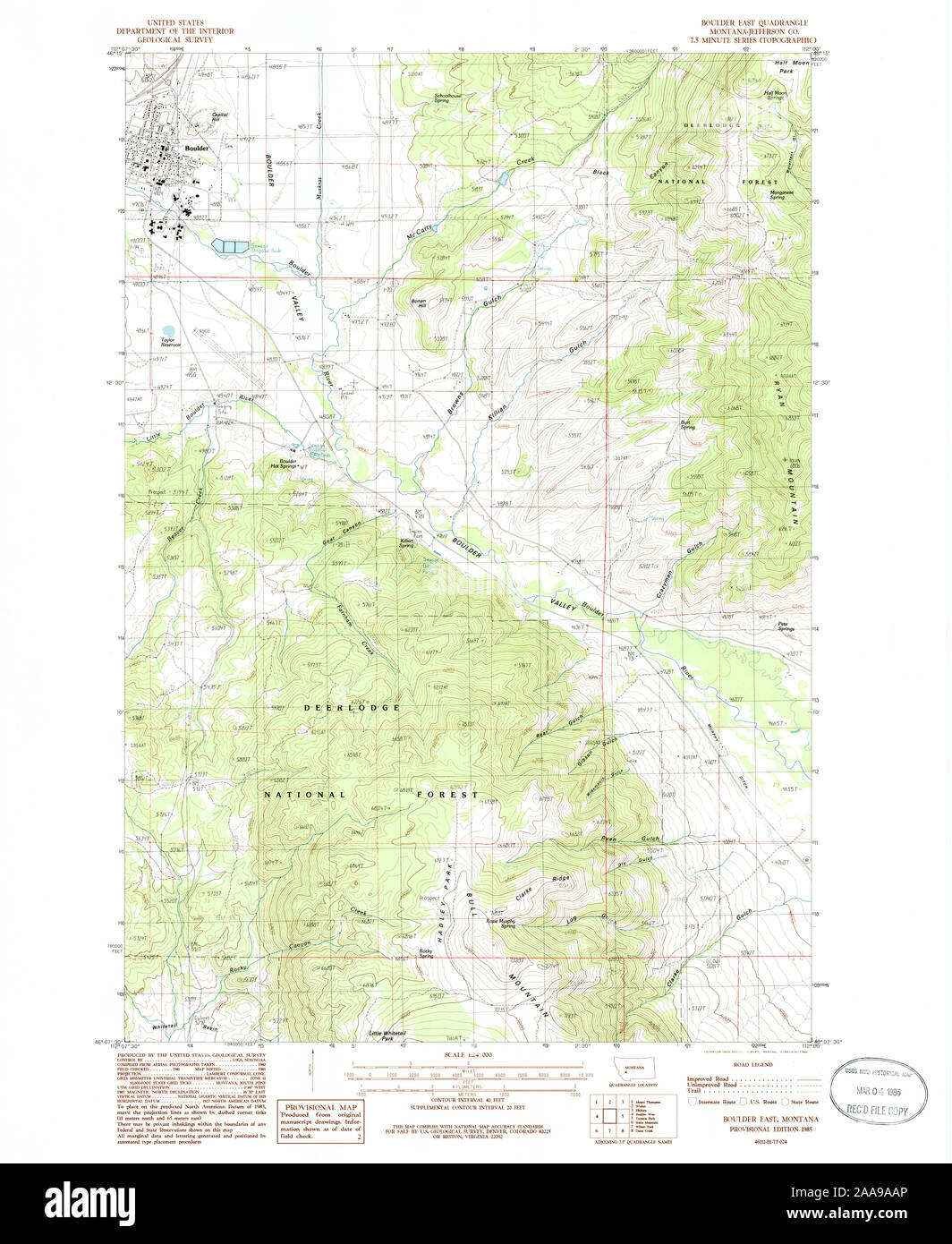 Map of boulder montana hires stock photography and images Alamy