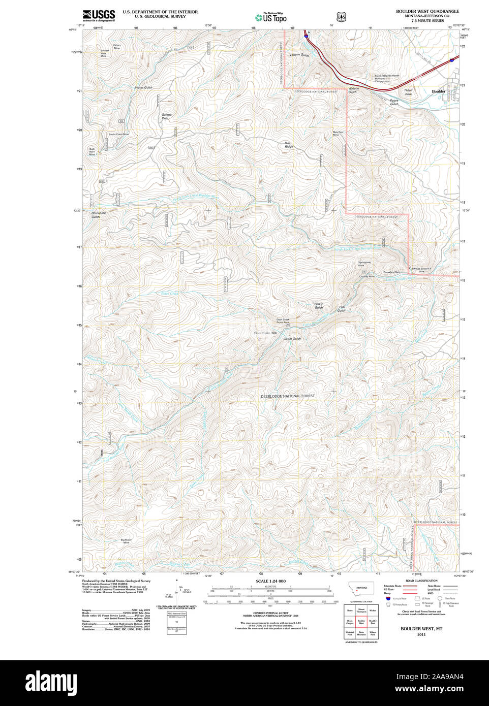 Map of boulder montana hires stock photography and images Alamy