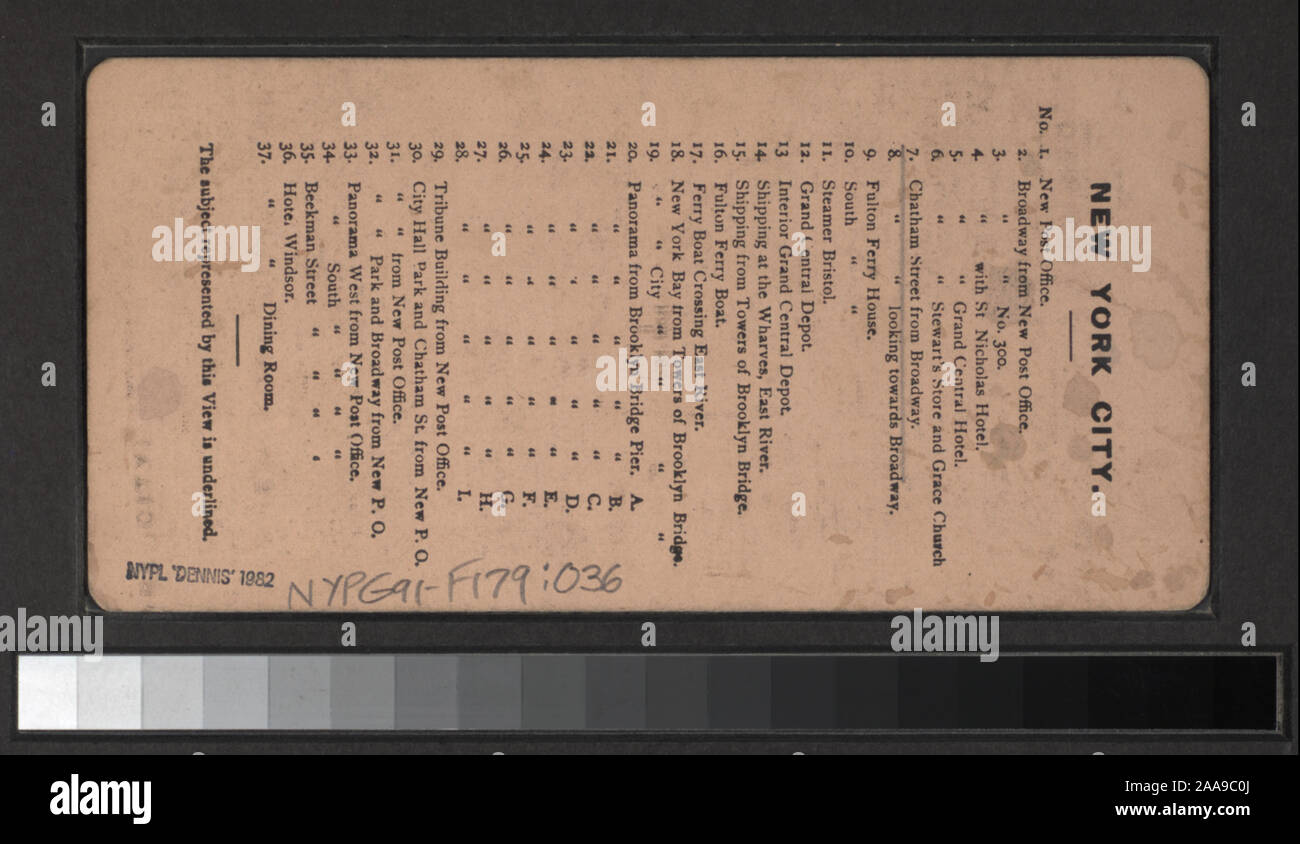 Includes views by D. Barnum, G. W. Pach, Underwood & Underwood and other photographers and publishers. Robert Dennis Collection of Stereoscopic Views. Streets in Manhattan below 14th: Bowery, including views of the elevated, Broad Street, Canal, Centre, Chataham Square, Park Row, Nassau; Elizabeth, Hester Streets and other tenement views including street vendors, newly arrived immigrants, and boot blacks at work; Fulton Market and bridge at Fulton and Broadway; Five Points; Park Place; the Stuyvesant pear tree at 13th and 3rd. Ave.; man with a megaphone addresses people about to go Automobile Stock Photo