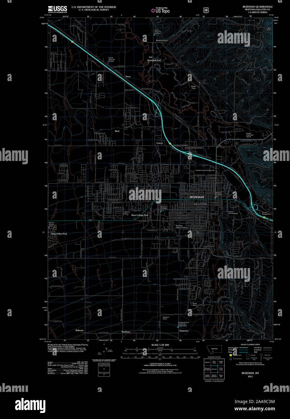 Bozeman montana map hires stock photography and images Alamy