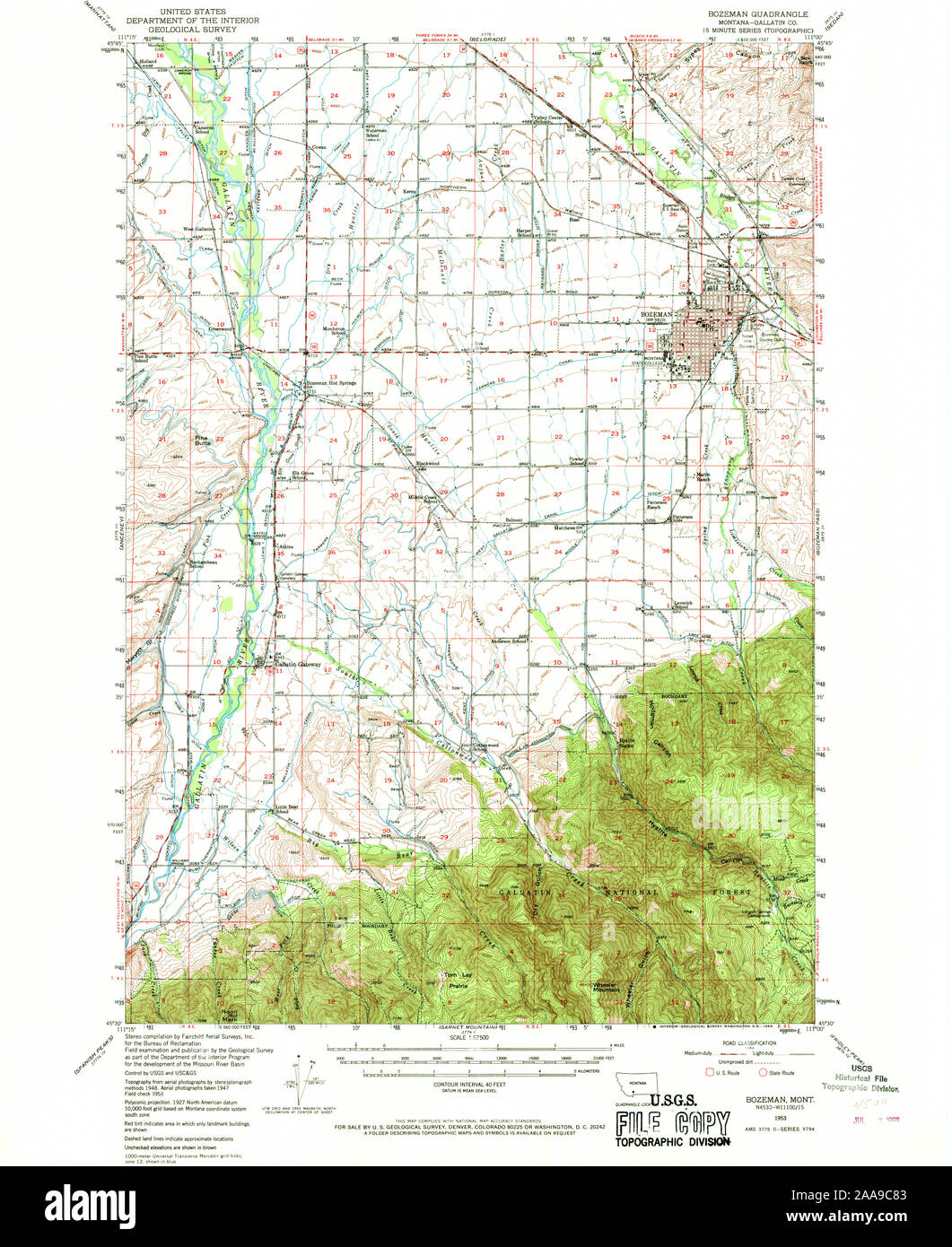 Bozeman map hires stock photography and images Alamy