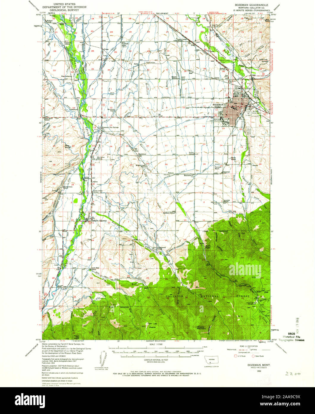 Bozeman montana map hires stock photography and images Alamy