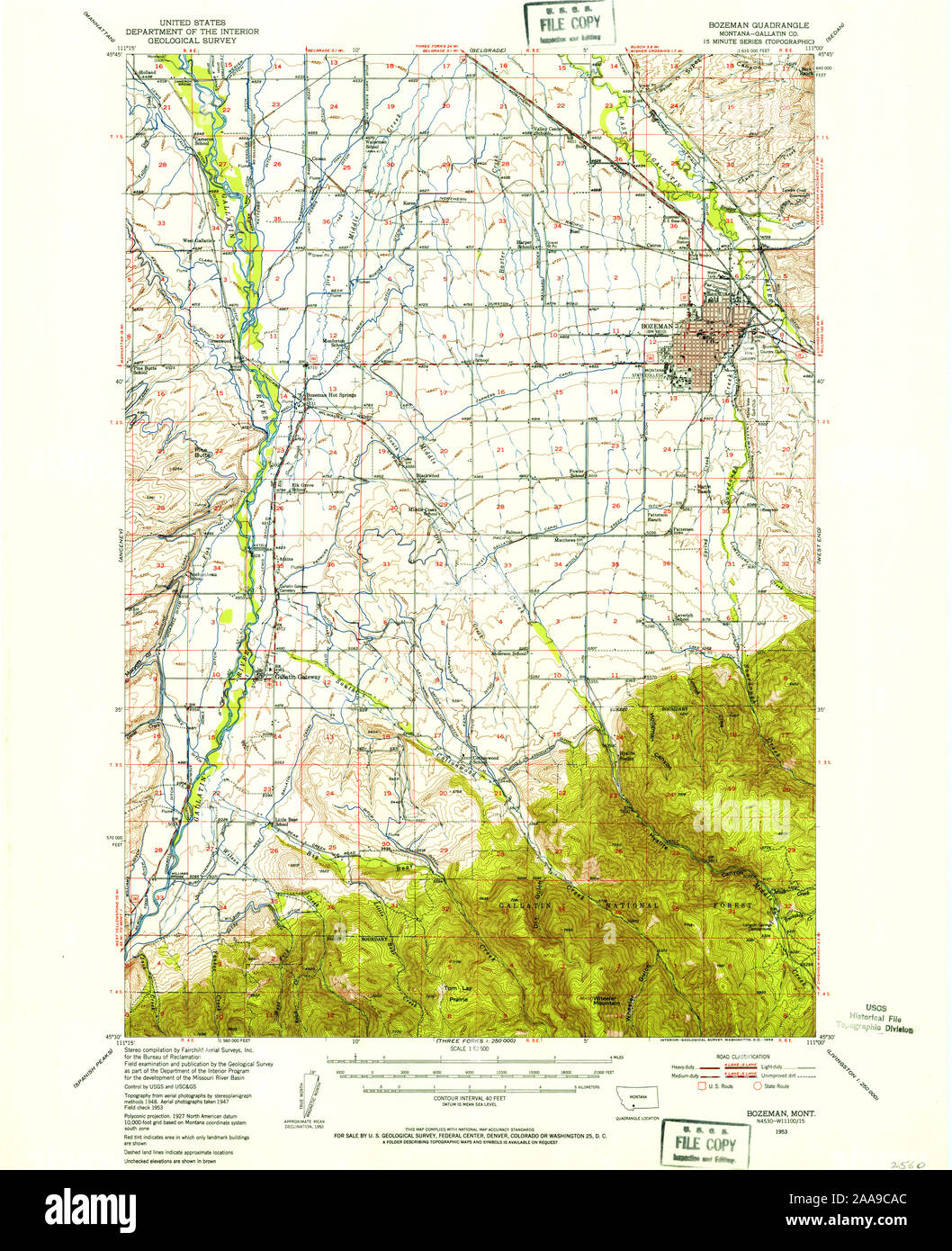 Bozeman montana map hires stock photography and images Alamy