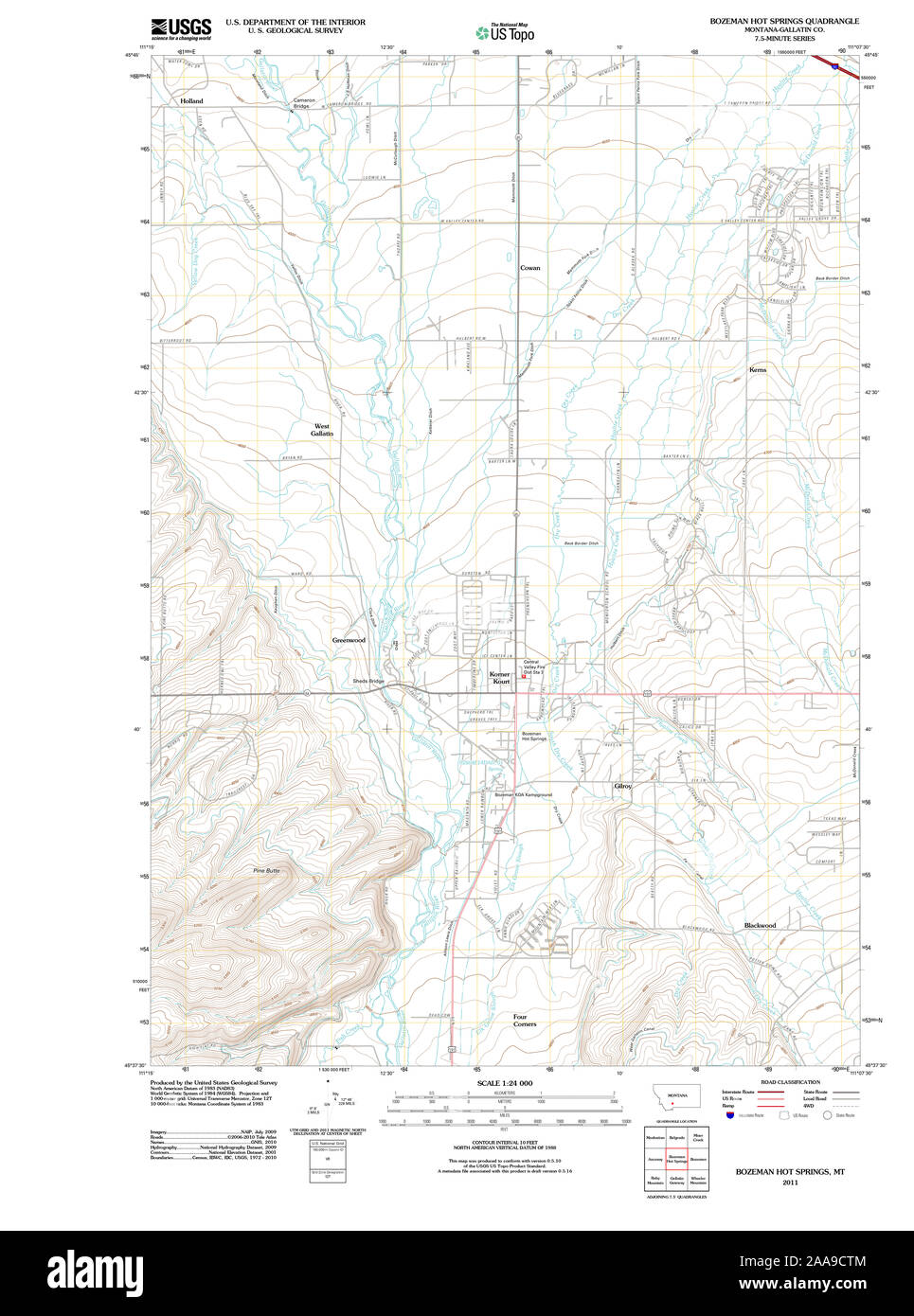 Hot springs montana map Cut Out Stock Images & Pictures Alamy