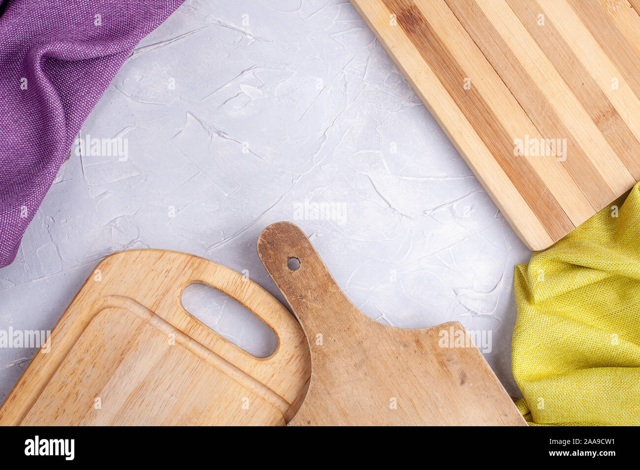 Frame from wood boards and fabric Stock Photo