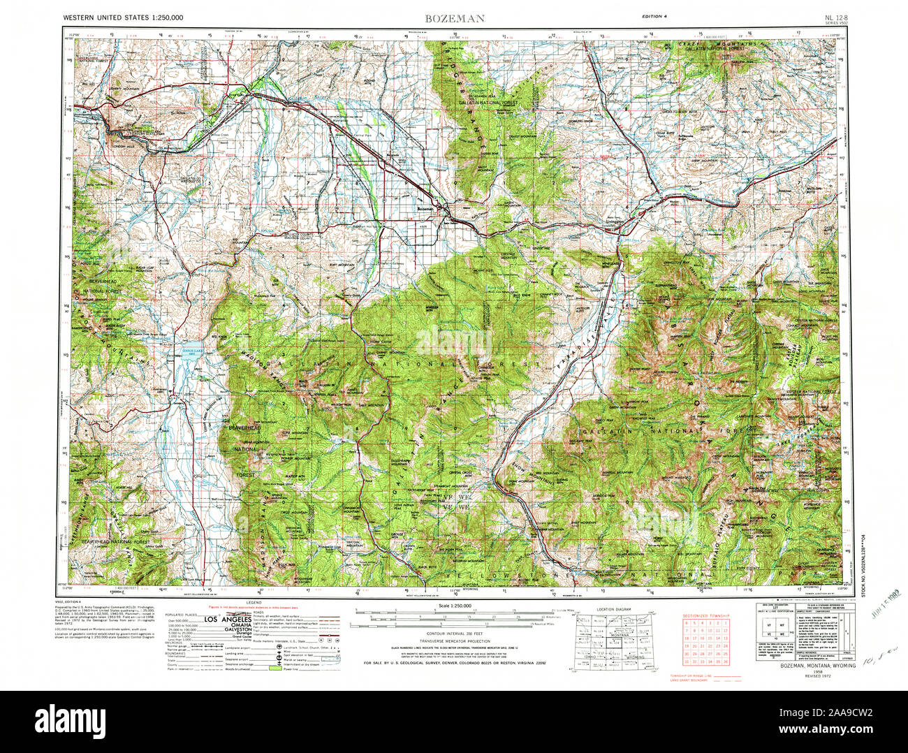 Bozeman montana map hires stock photography and images Alamy