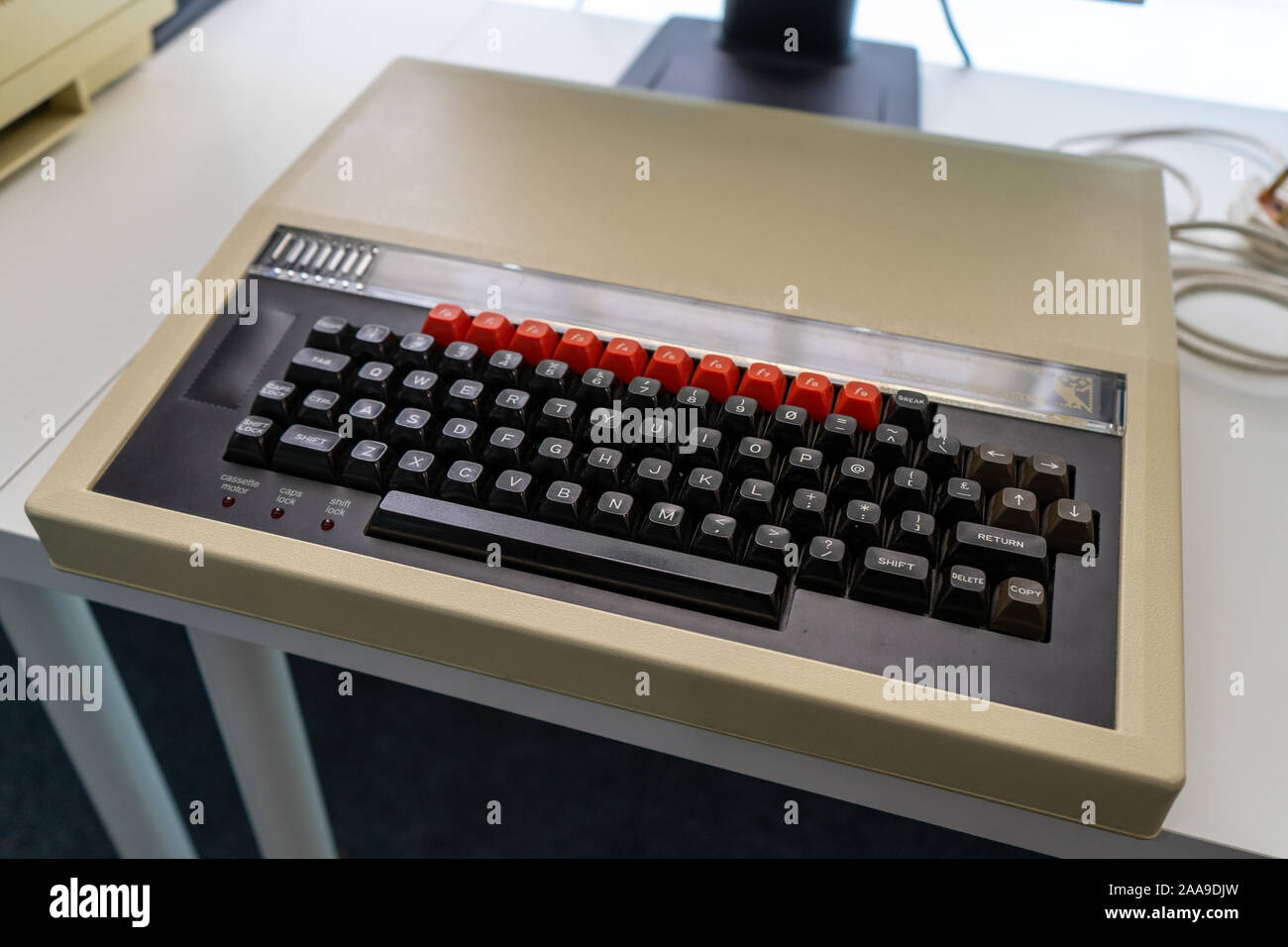 A BBC Micro computer which was used in most British schools during the 1980's Stock Photo
