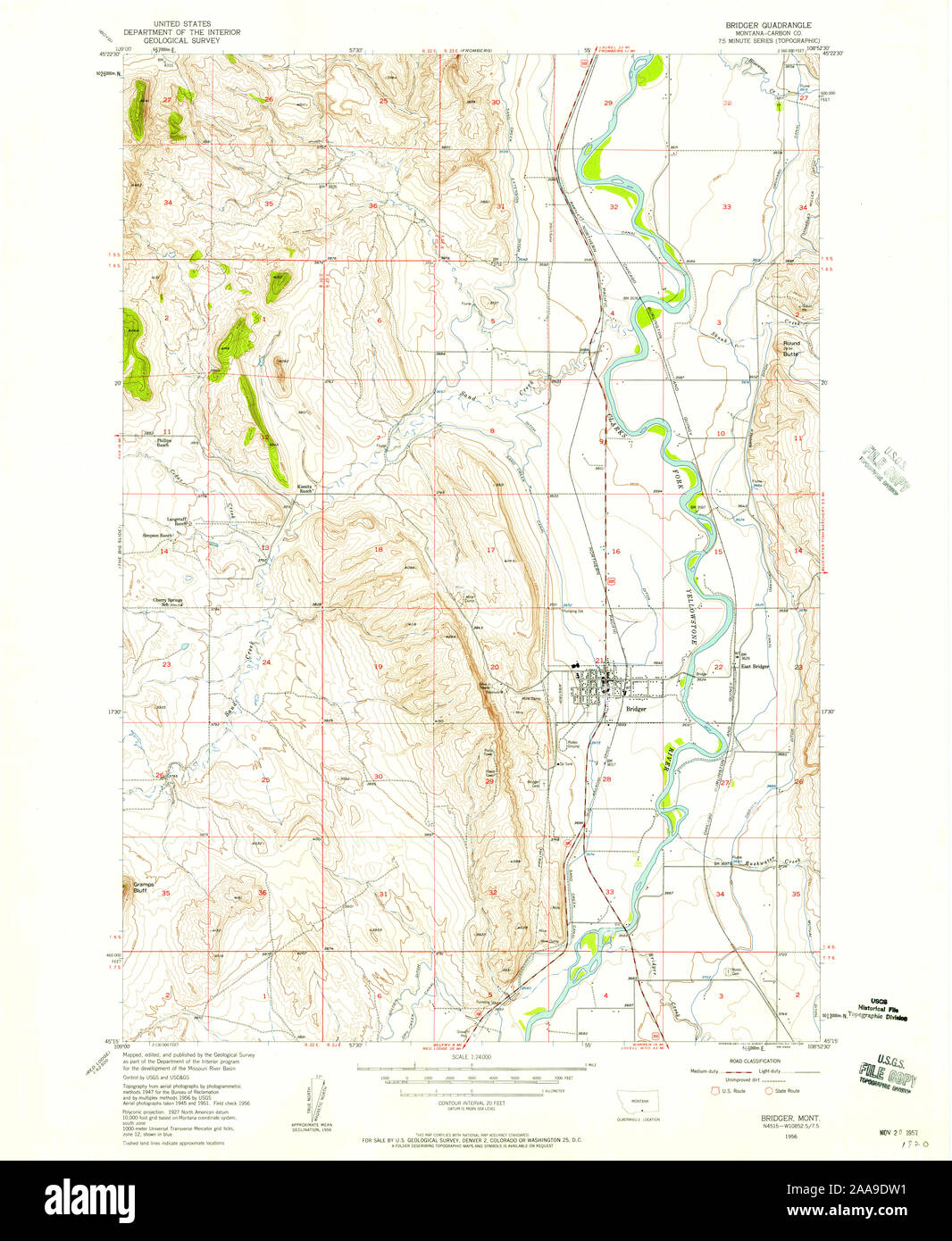 Map of bridger montana hires stock photography and images Alamy