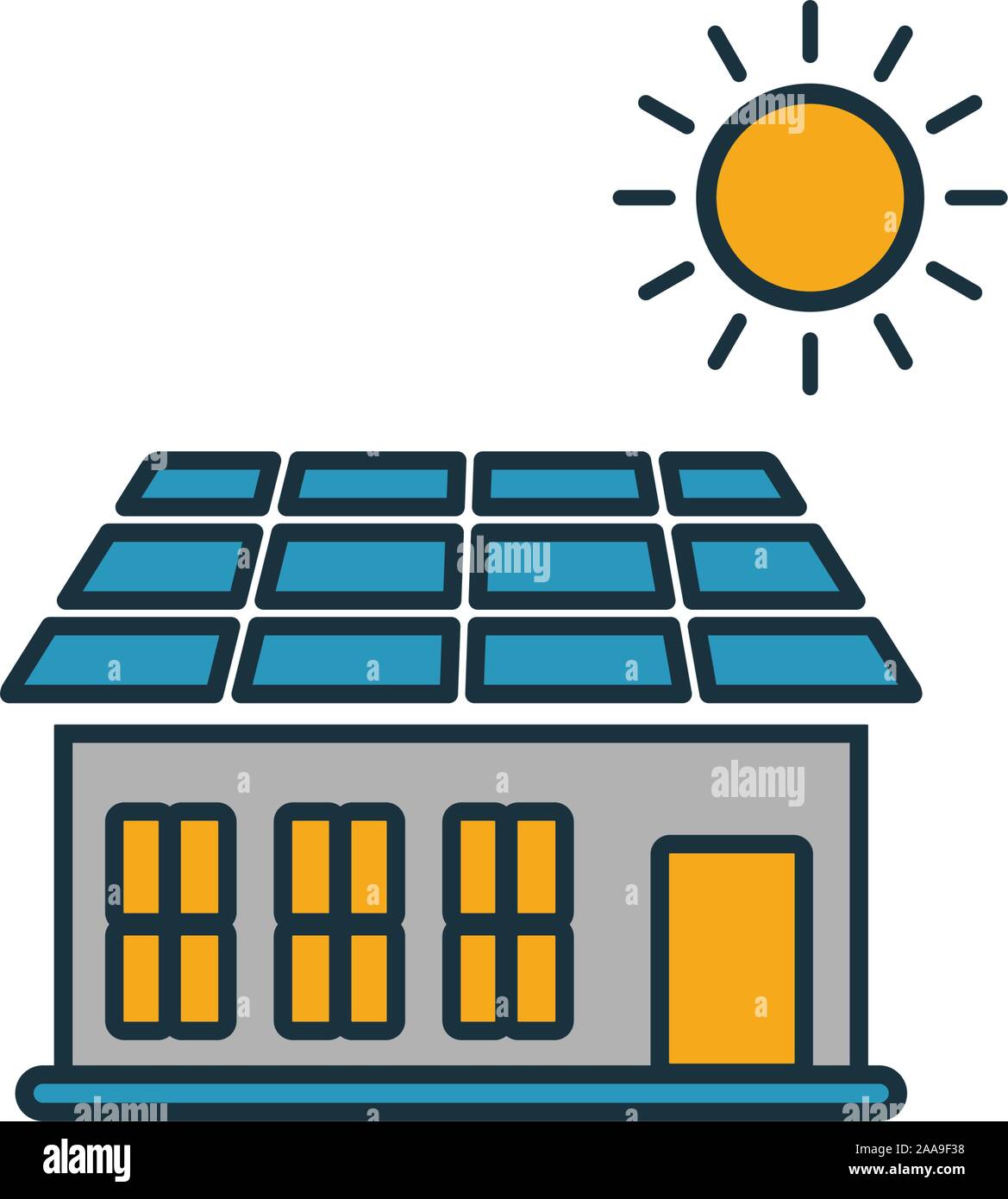 Solar Battery Roof icon. Simple element from smart devices icons ...