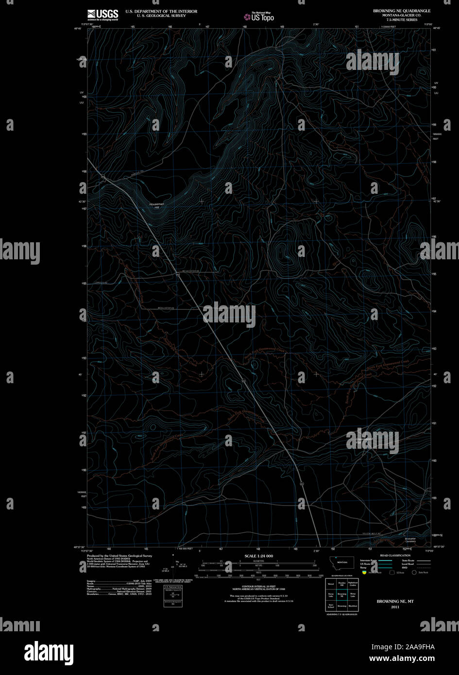 Map of browning montana hires stock photography and images Alamy