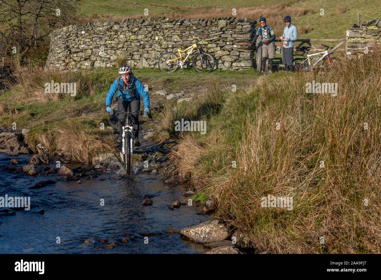 Mountain Biking in kentmere Cumbria Stock Photo Alamy