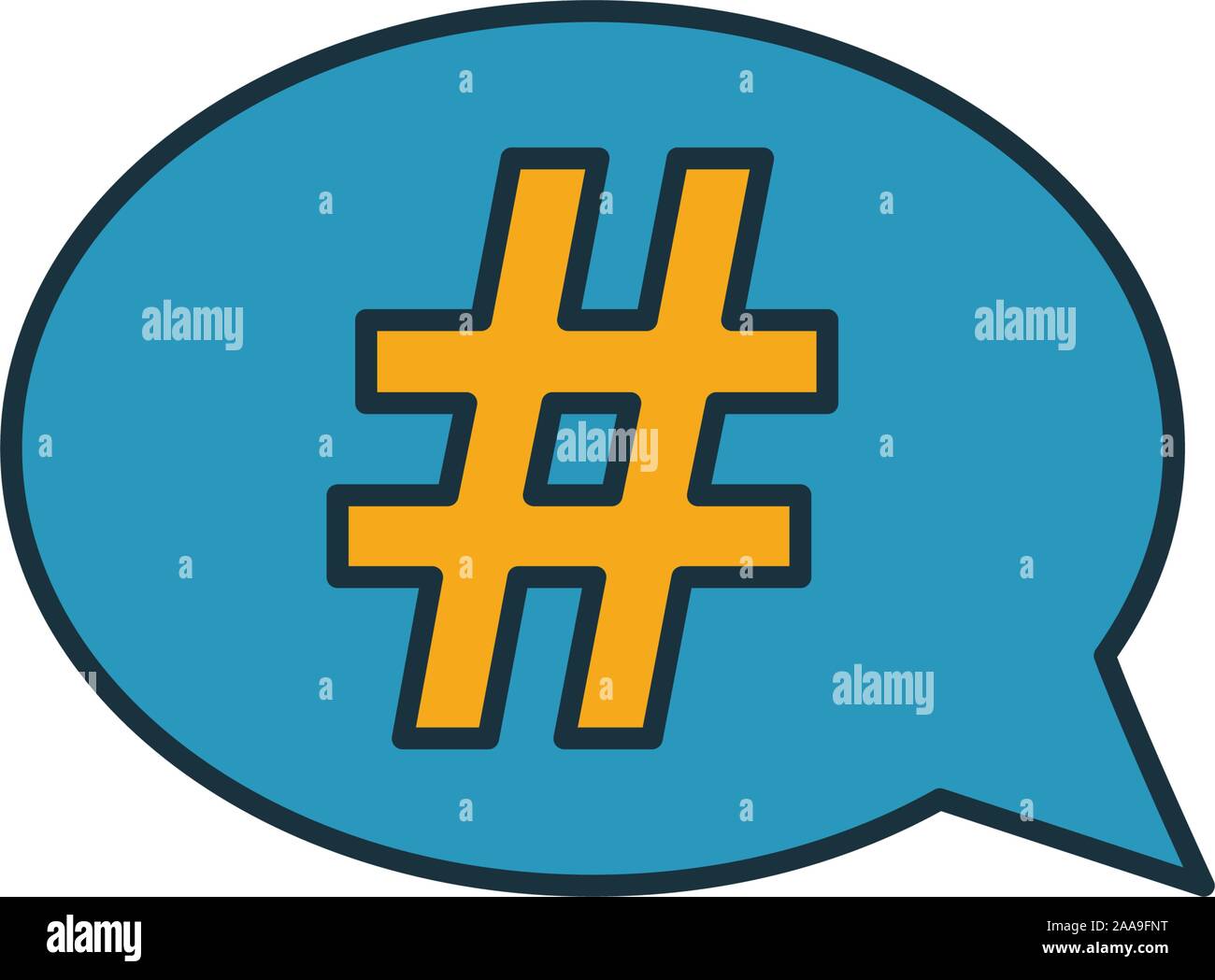 Hashtag speech logo Stock Vector Images - Alamy