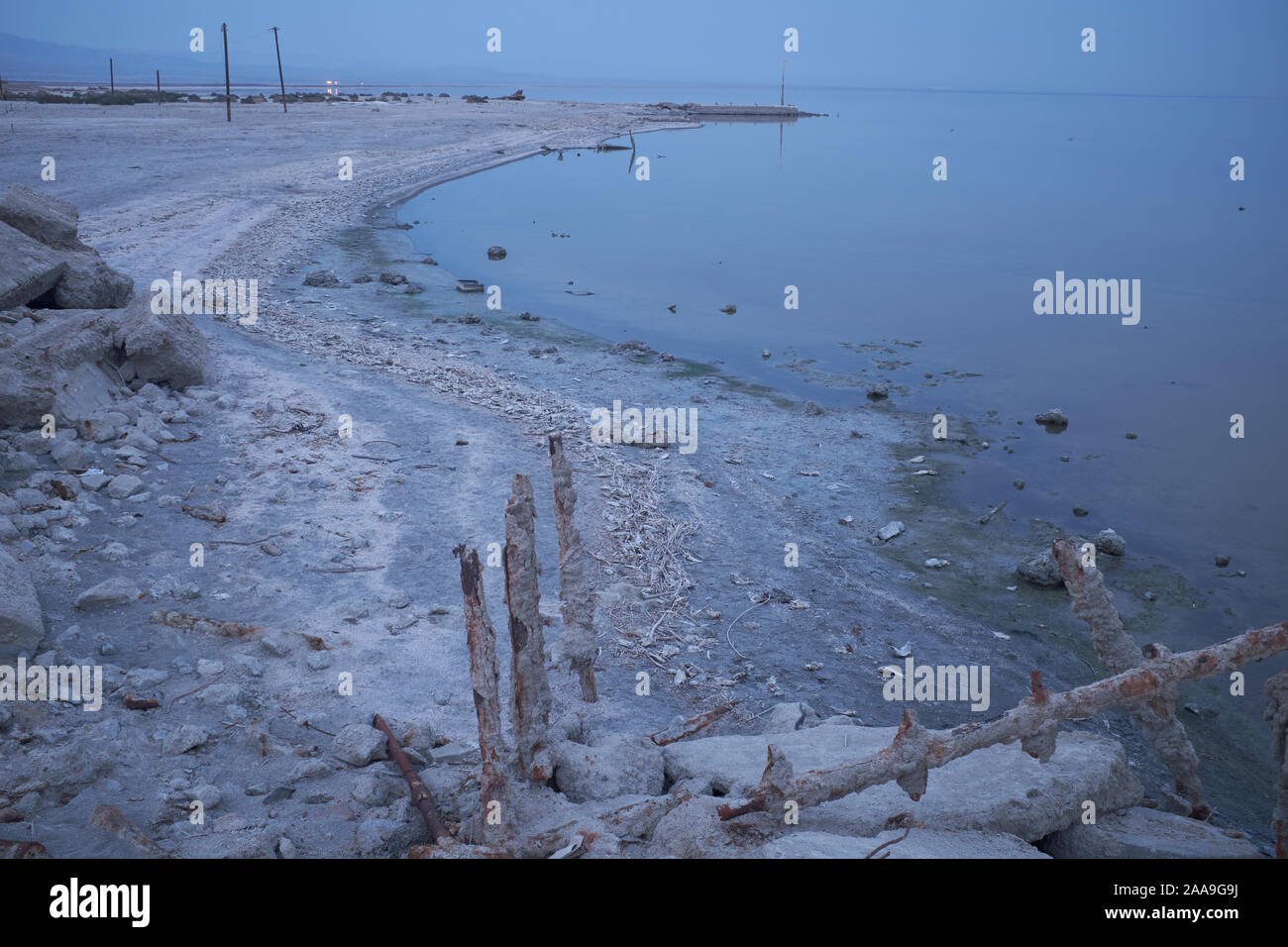 Dereliction and pollution at Bombay Beach and Saltern Sea, California
