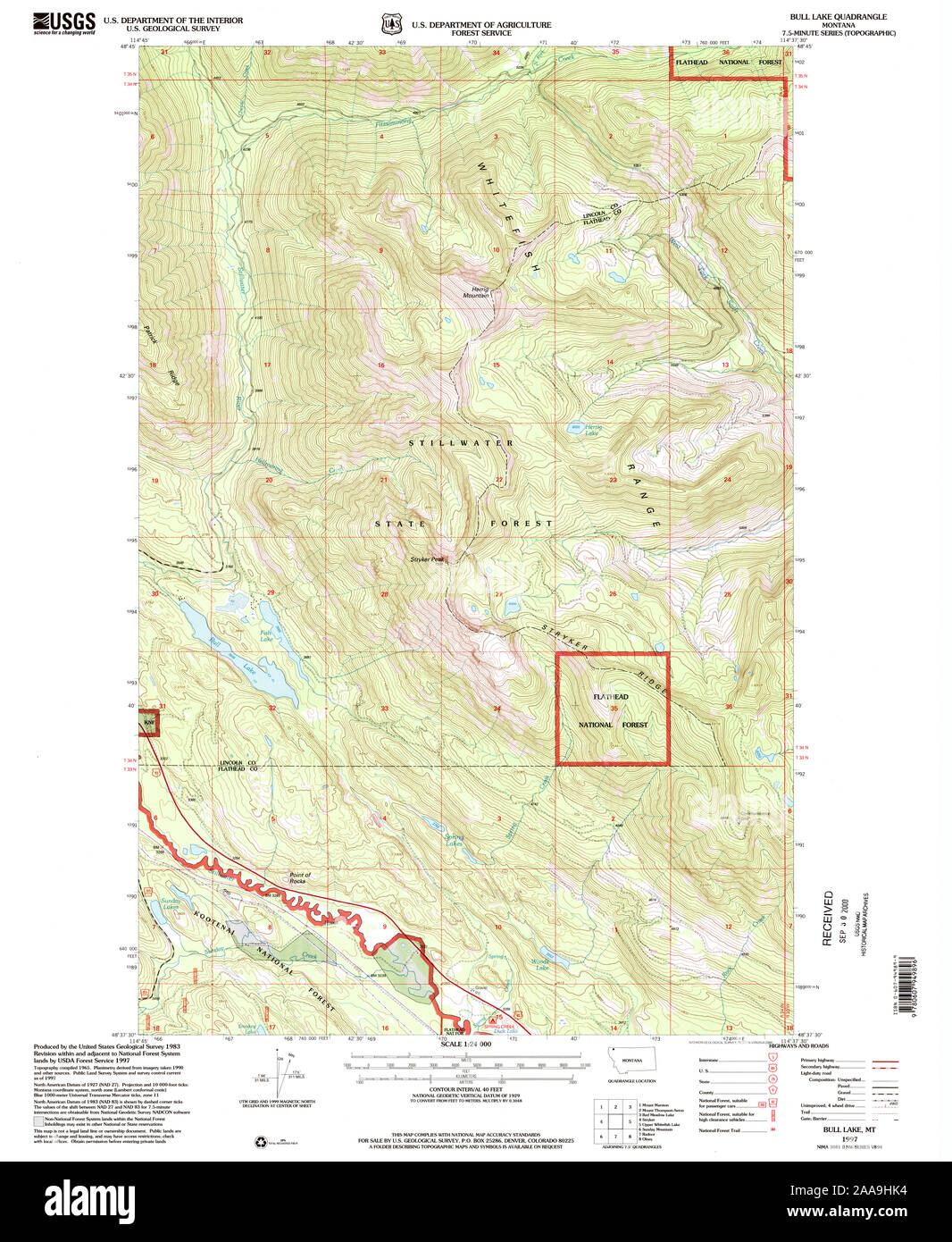 bull lake montana map Usgs Topo Map Montana Mt Bull Lake 262728 1997 24000 Restoration bull lake montana map