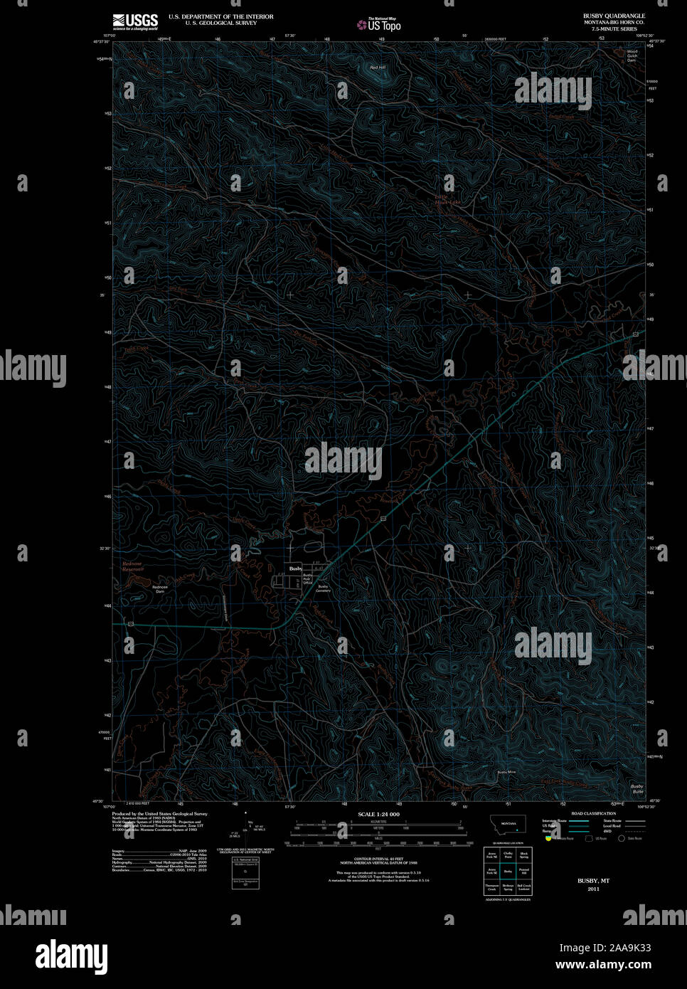 Map of busby montana hires stock photography and images Alamy