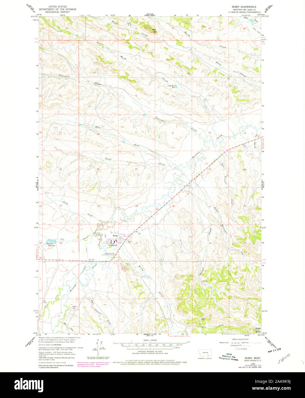 Map of busby montana Cut Out Stock Images & Pictures - Alamy