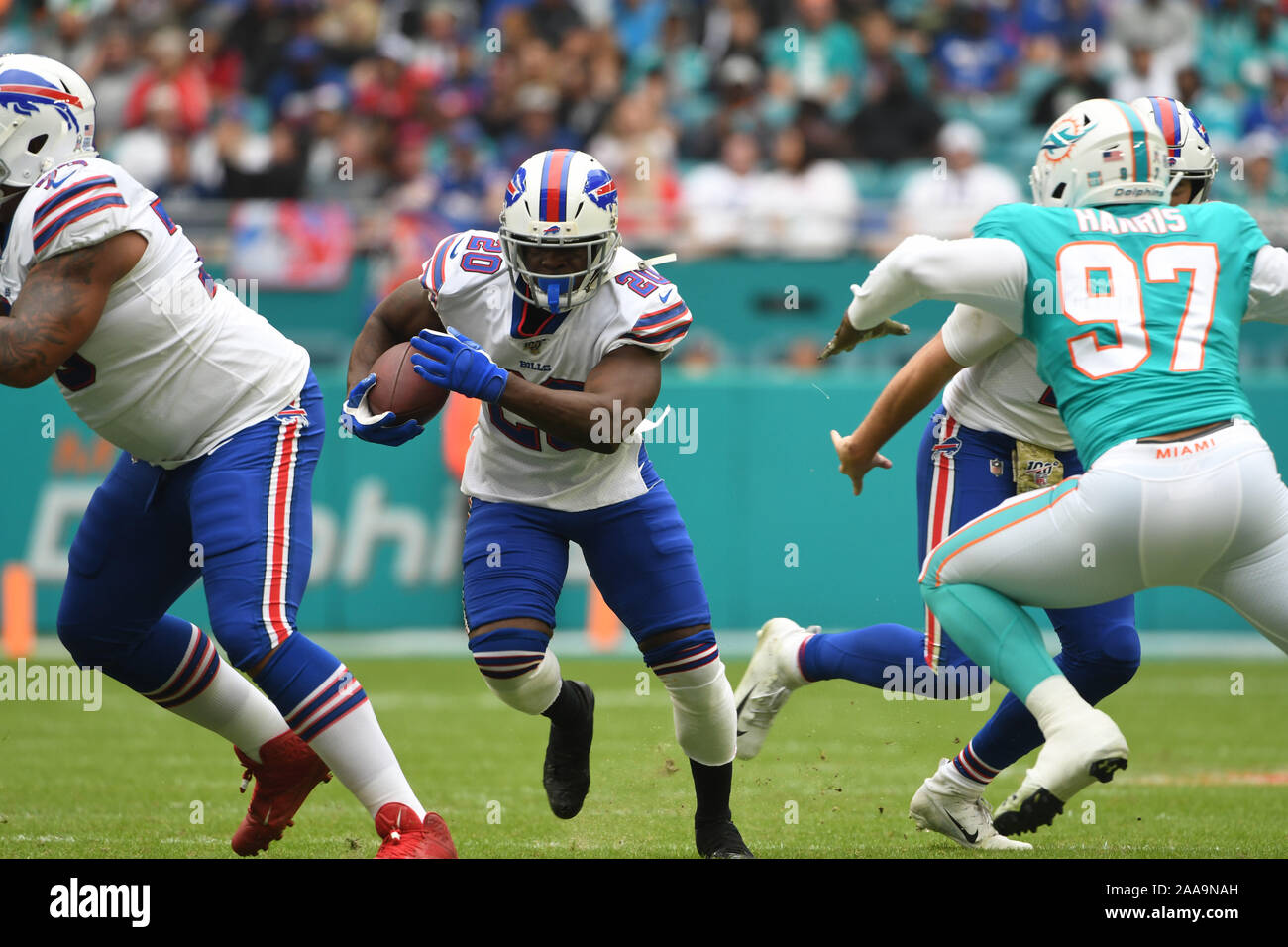 November 17, 2019: Frank Gore #20 of Buffalo in action during the NFL ...