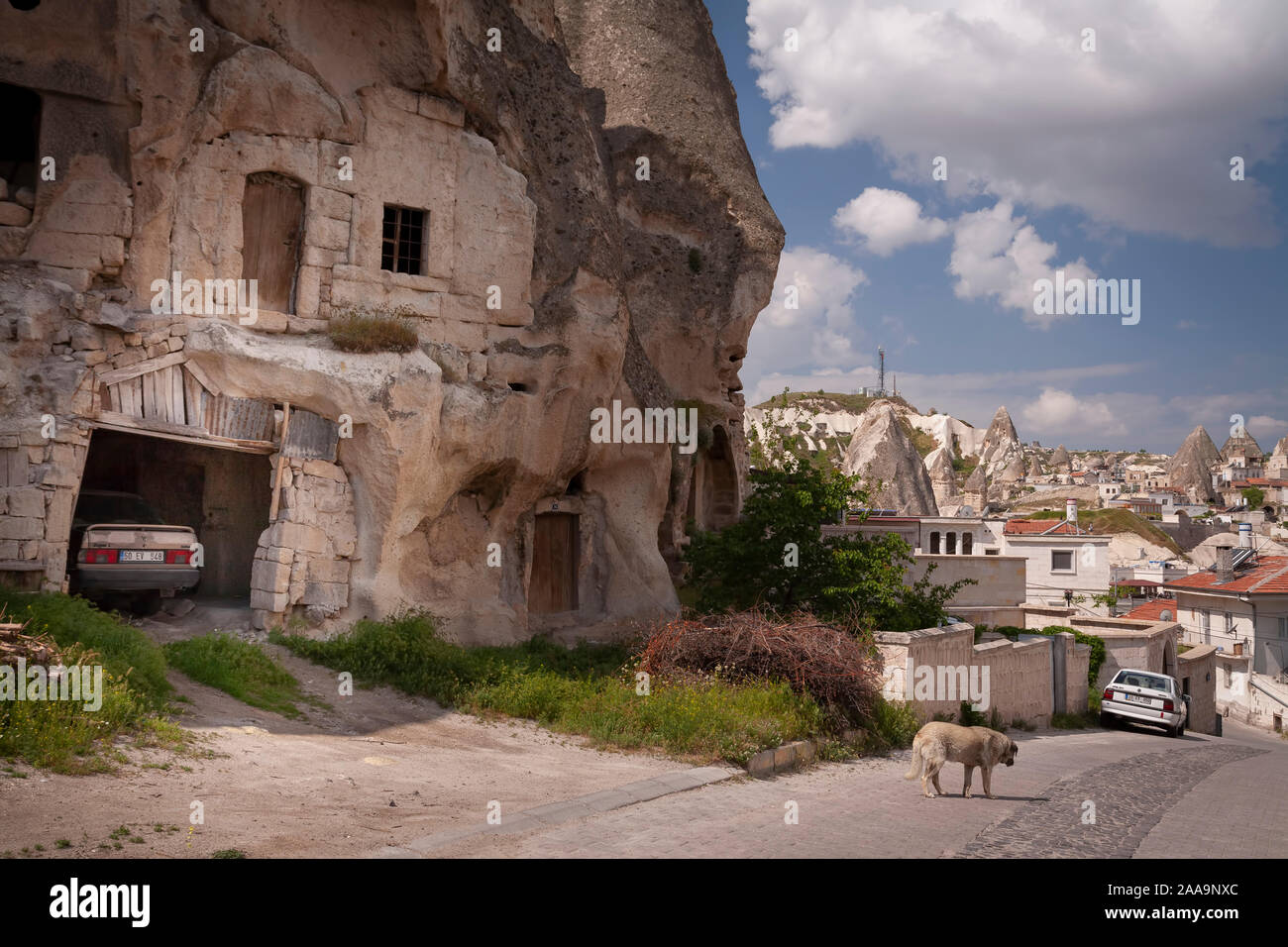 pinnacles and rock formations at Cappadocia Stock Photo