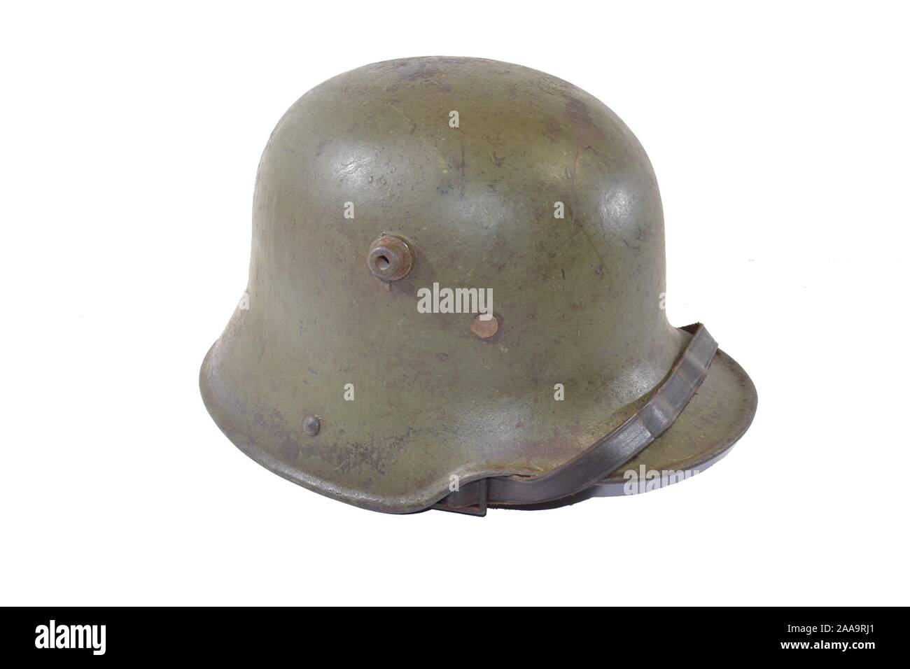 German helmet wolrd war one WW1 Stock Photo