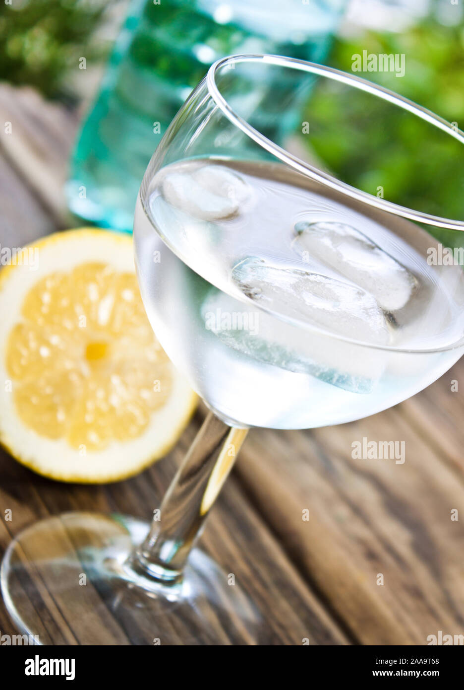 Cool water with ice cubes Stock Photo - Alamy
