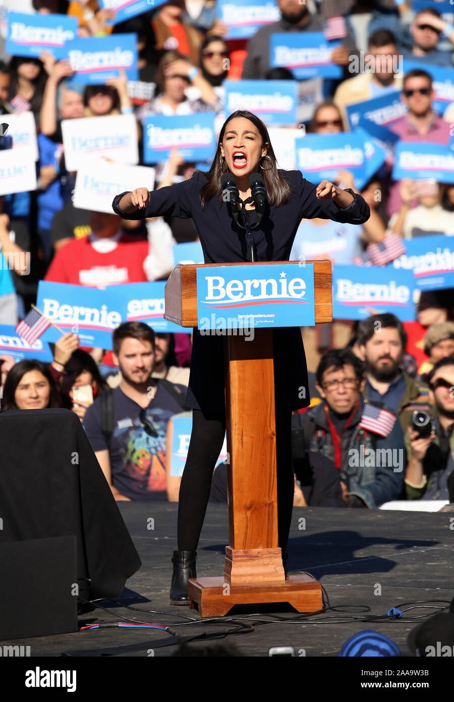 Bernie’s Back Rally Held at Queensbridge Park Featuring: Alexandria ...