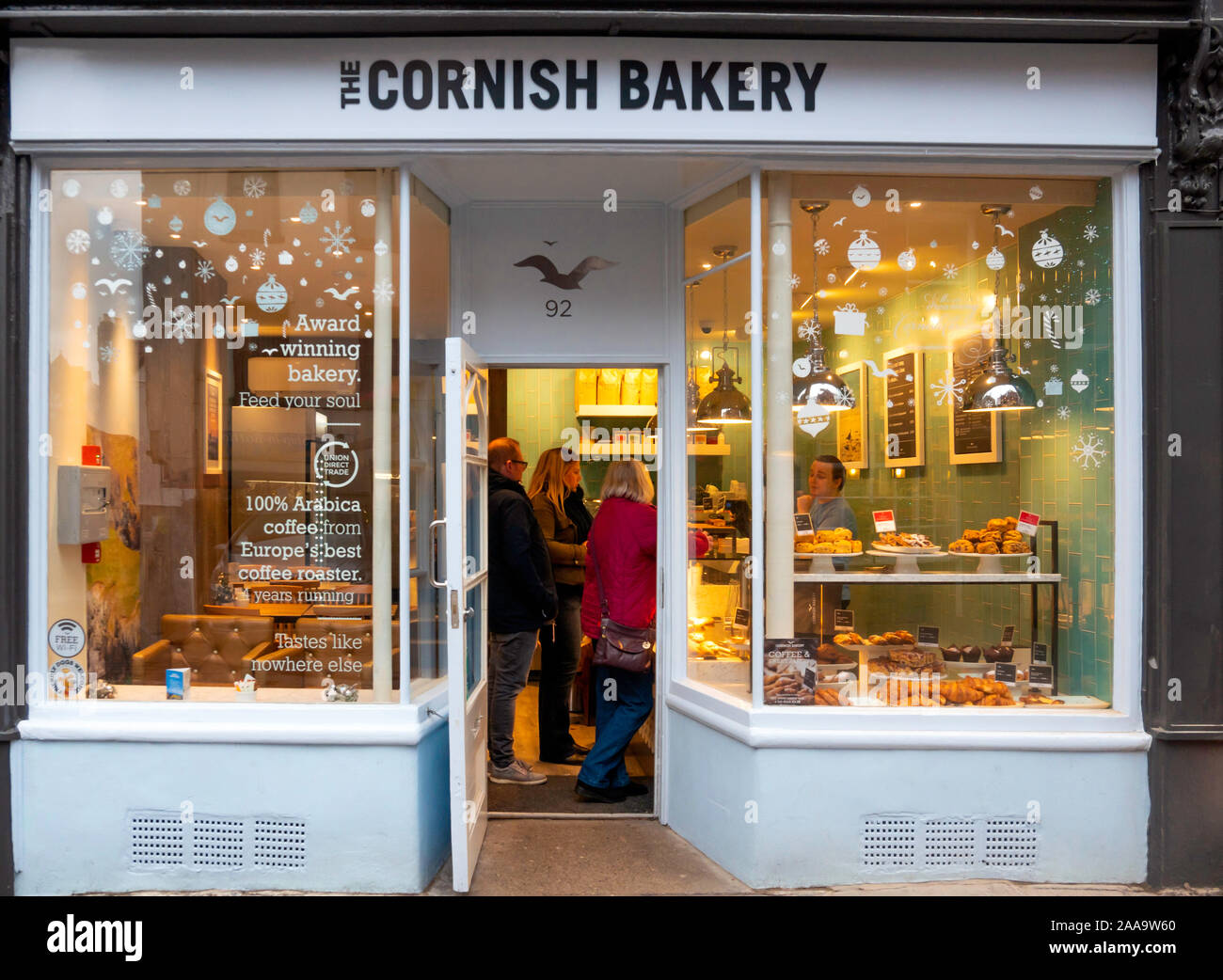 The Cornish Bakery selling specialist Cornish food and coffee in Church Street Whitby Stock