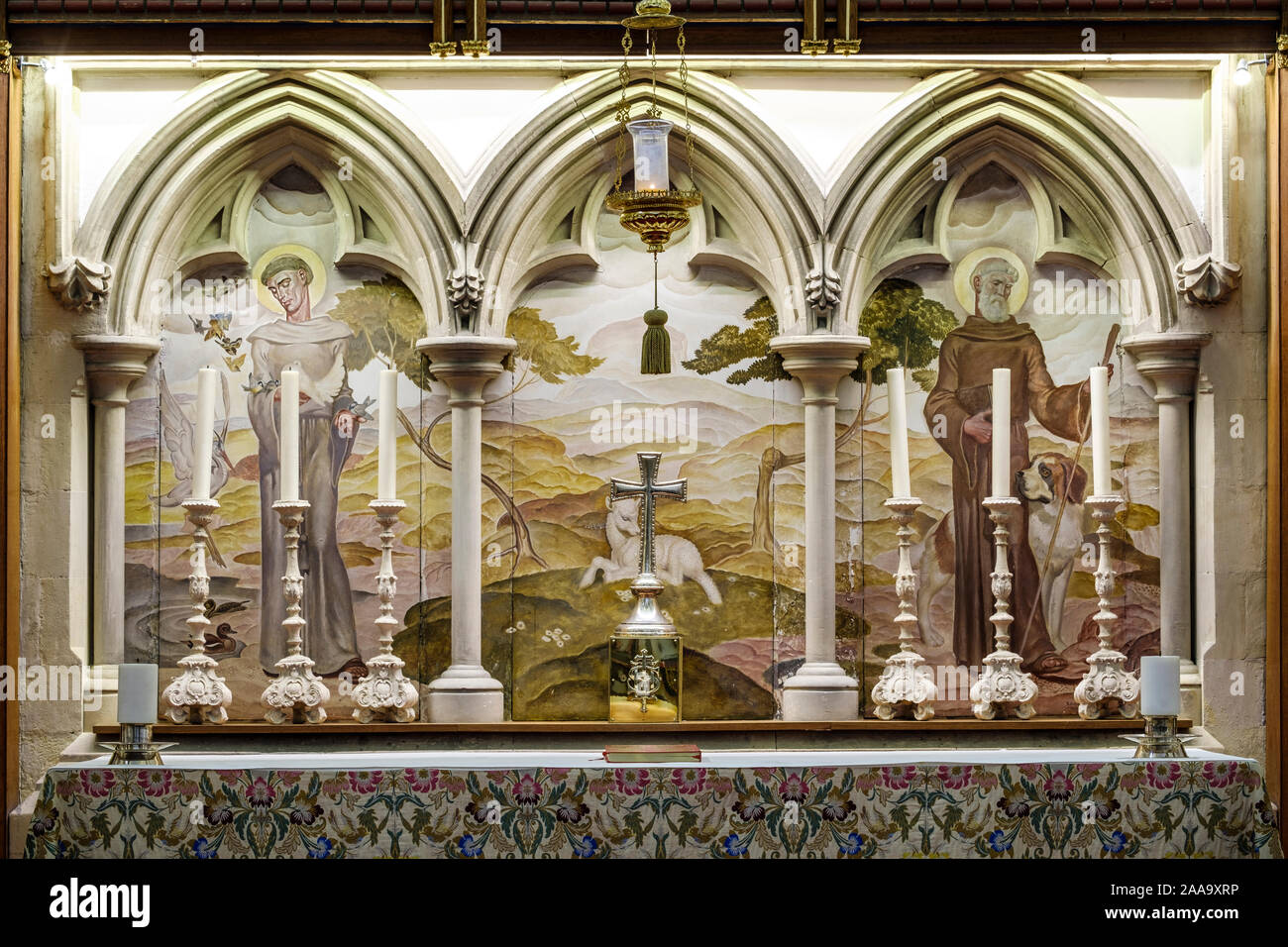 Altar at The King's Chapel, Main Street, Gibraltar. Stock Photo