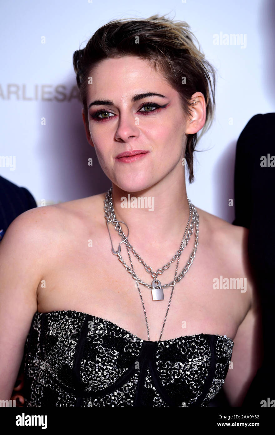 Kristen Stewart attending the Charlie's Angels UK Premiere at the Curzon Mayfair, London. Stock Photo
