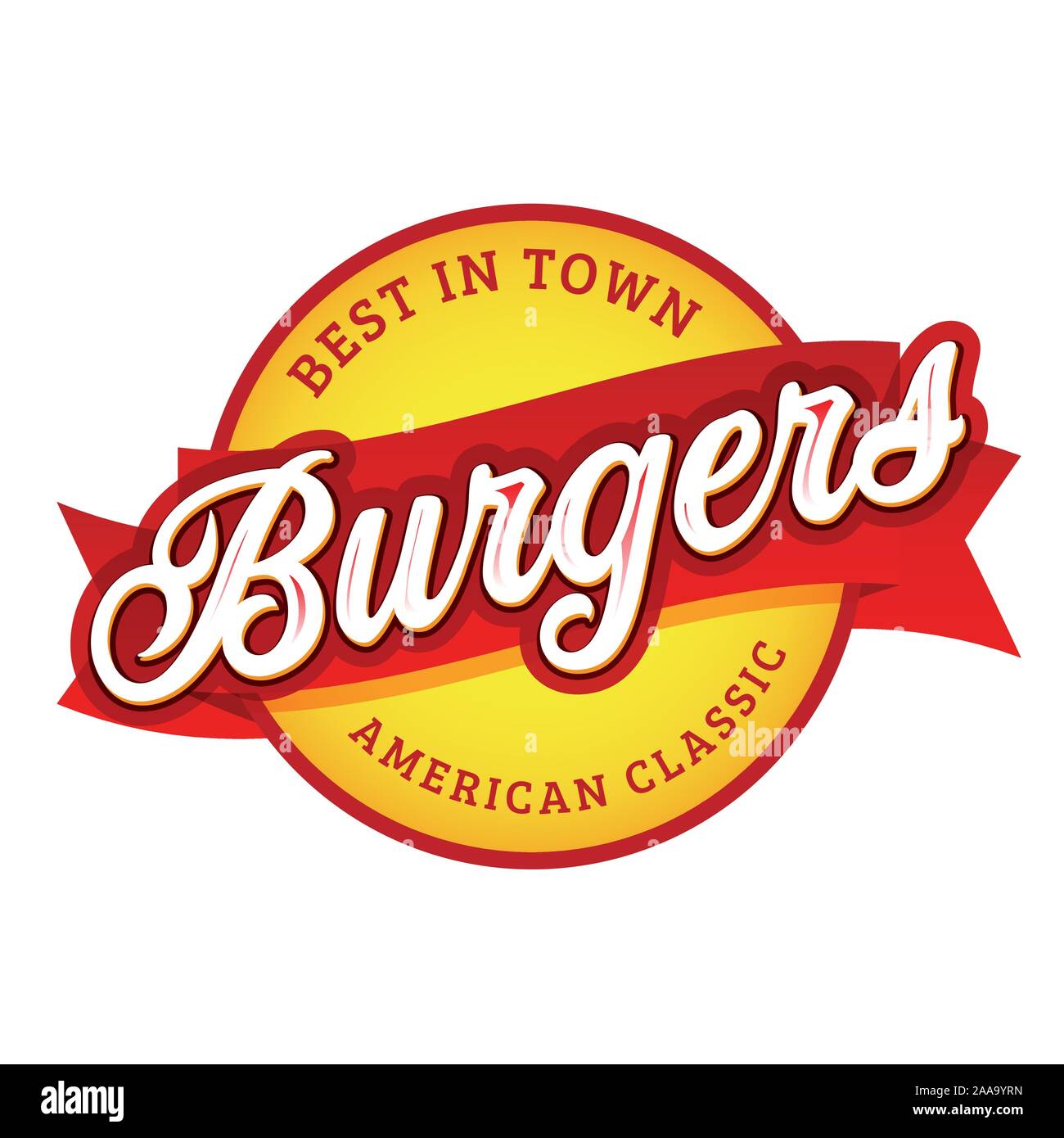 Vintage Burgers sign lettering stamp Stock Vector